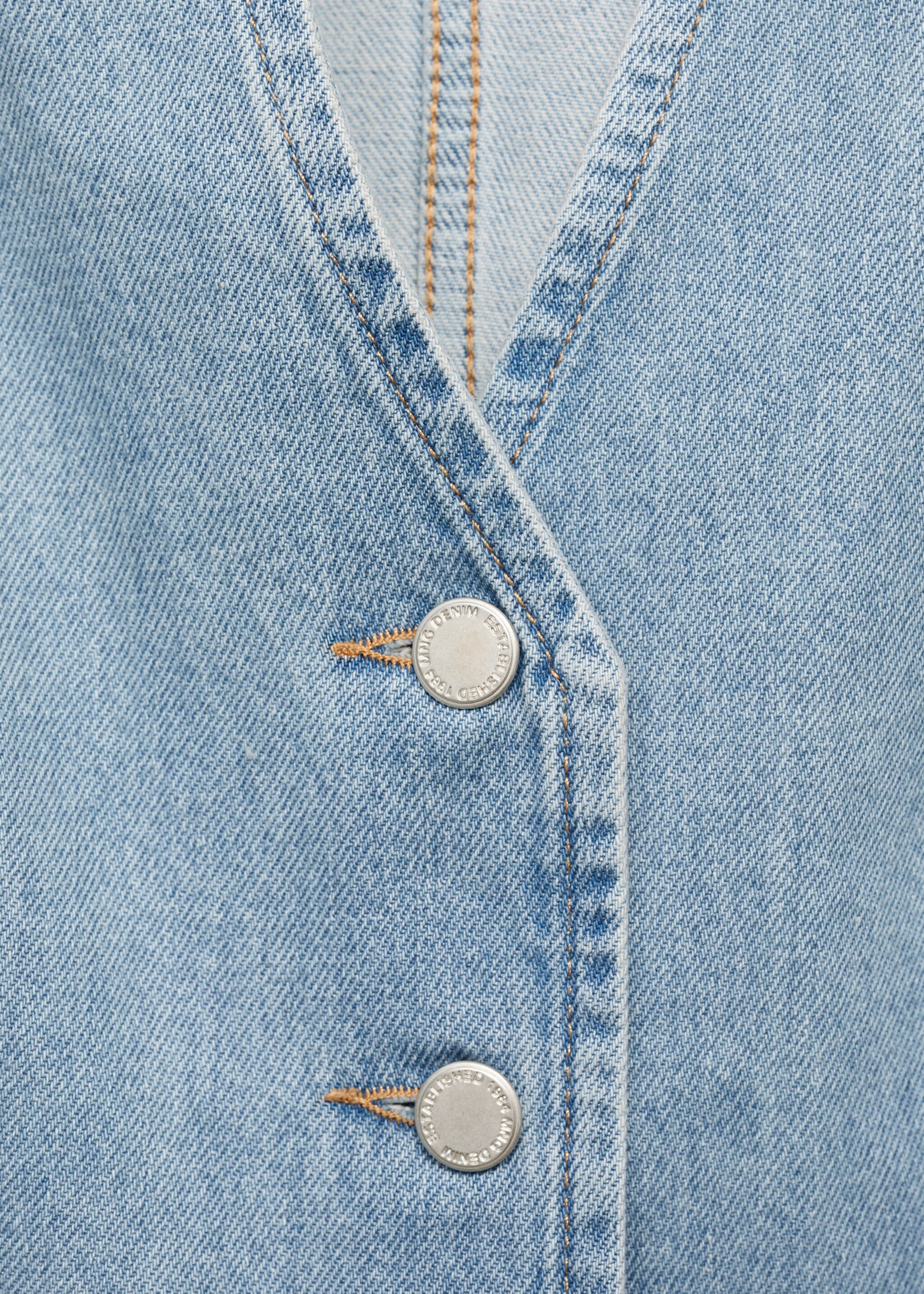 Buttoned denim gilet - Details of the article 8