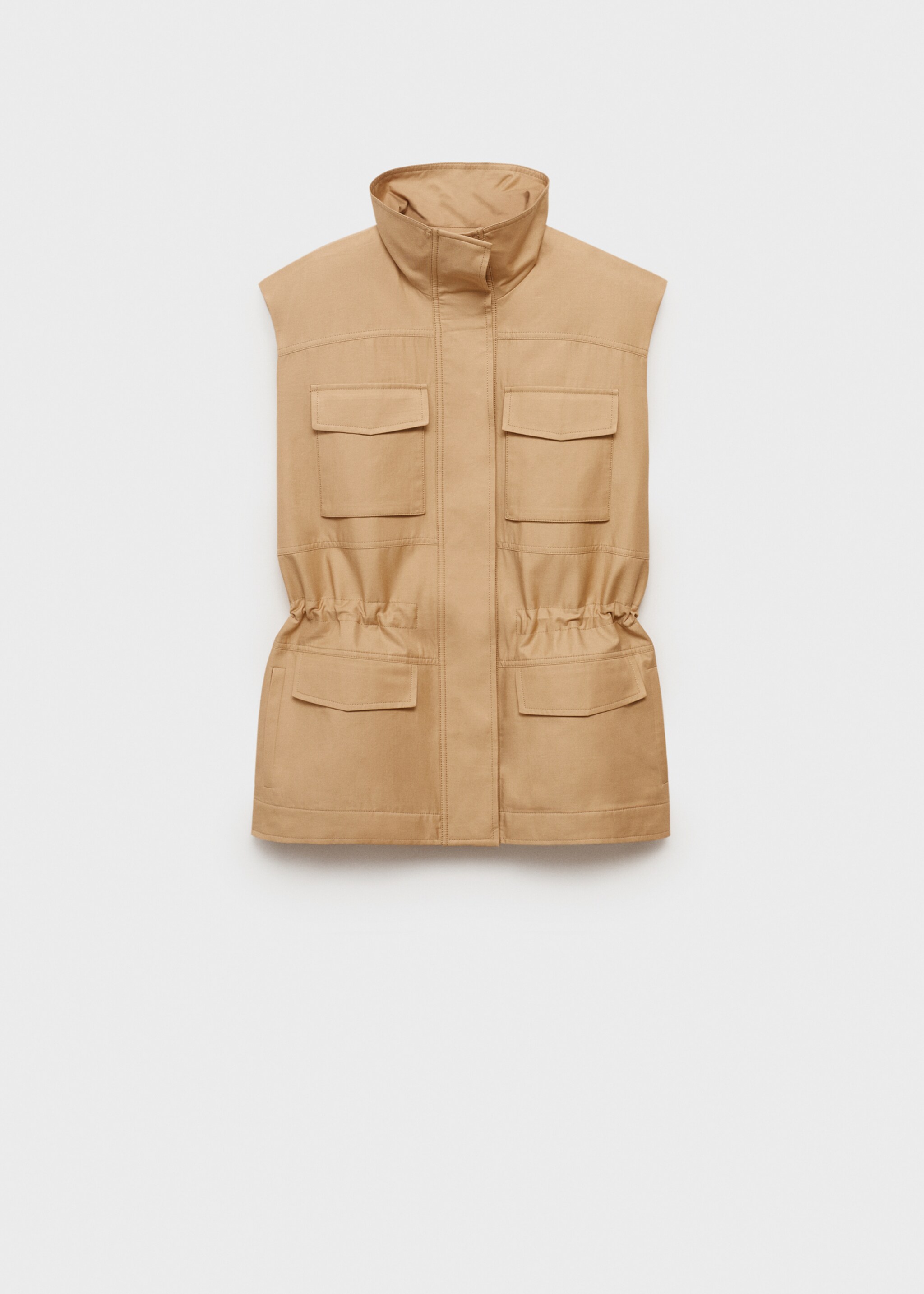 Oversized waistcoat with cargo pockets - Article without model
