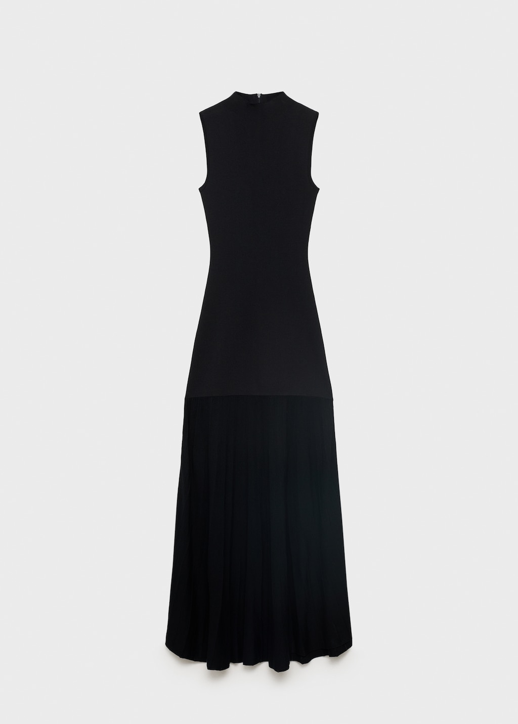 Combined dress with perkins collar