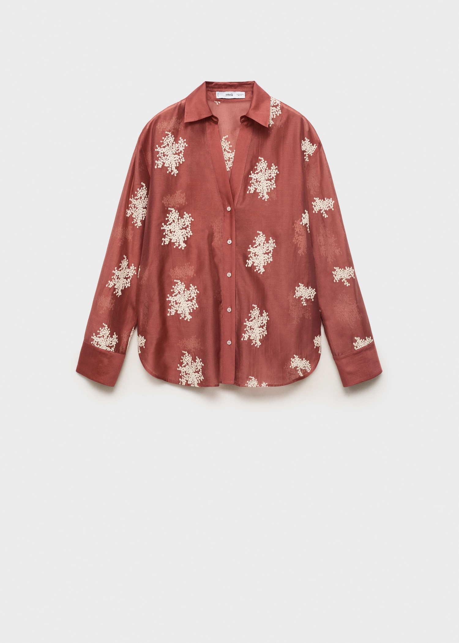 Embroidered lyocell shirt - Article without model