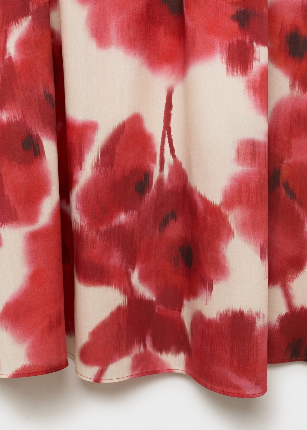 Floral-print flared skirt