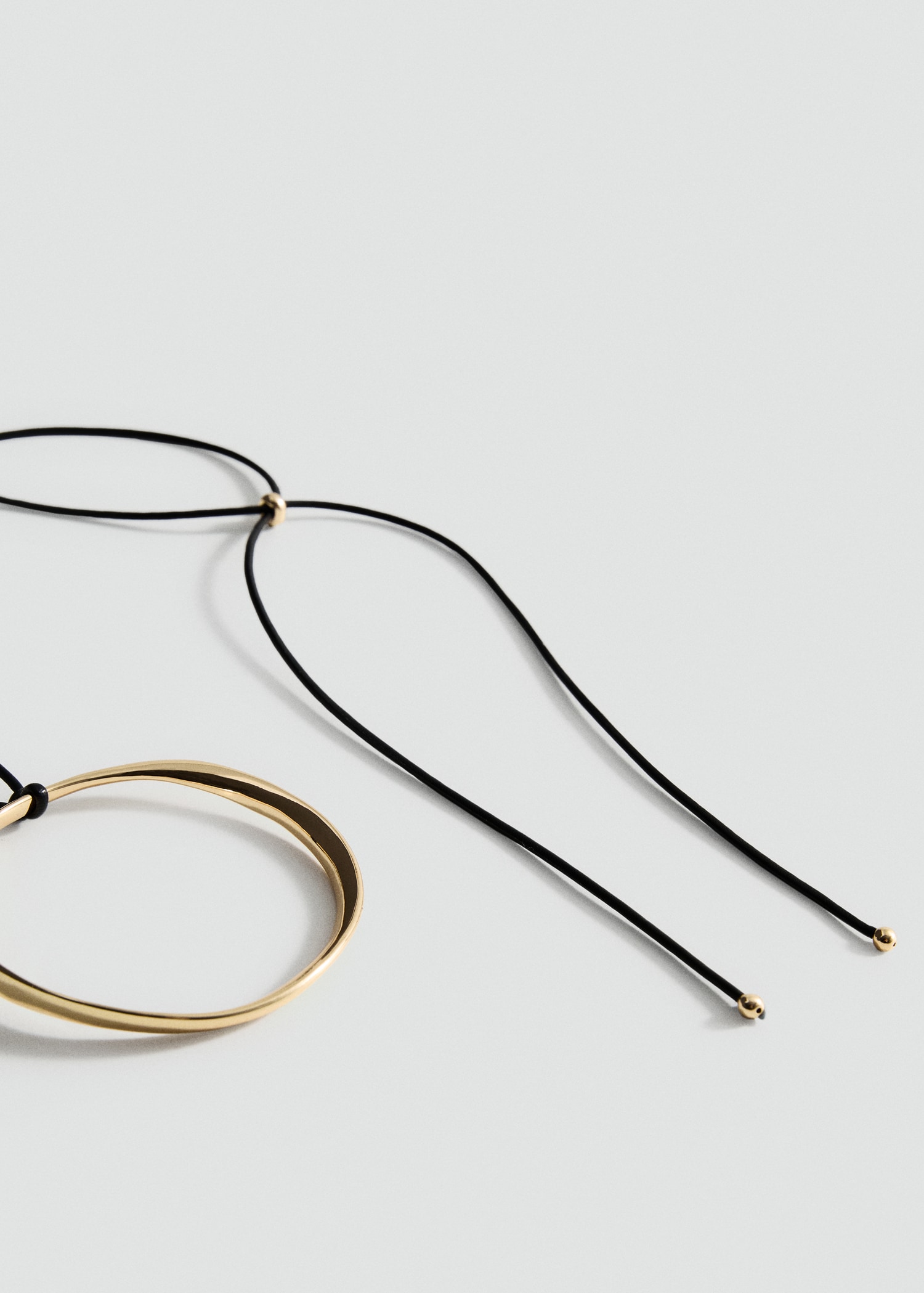 Hoop pendant necklace - Medium plane