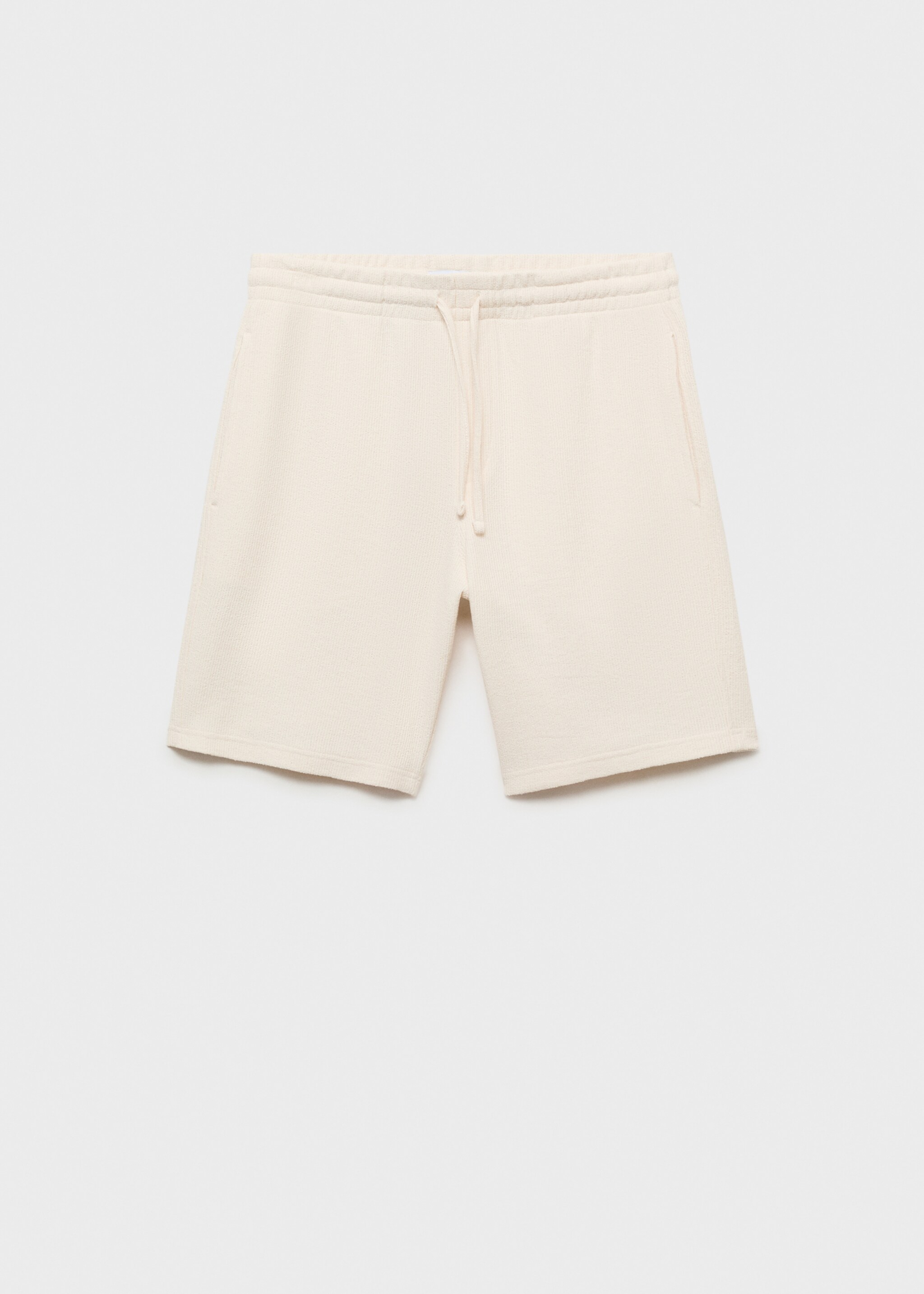 Bermuda coton texturé cordon - Article sans modèle