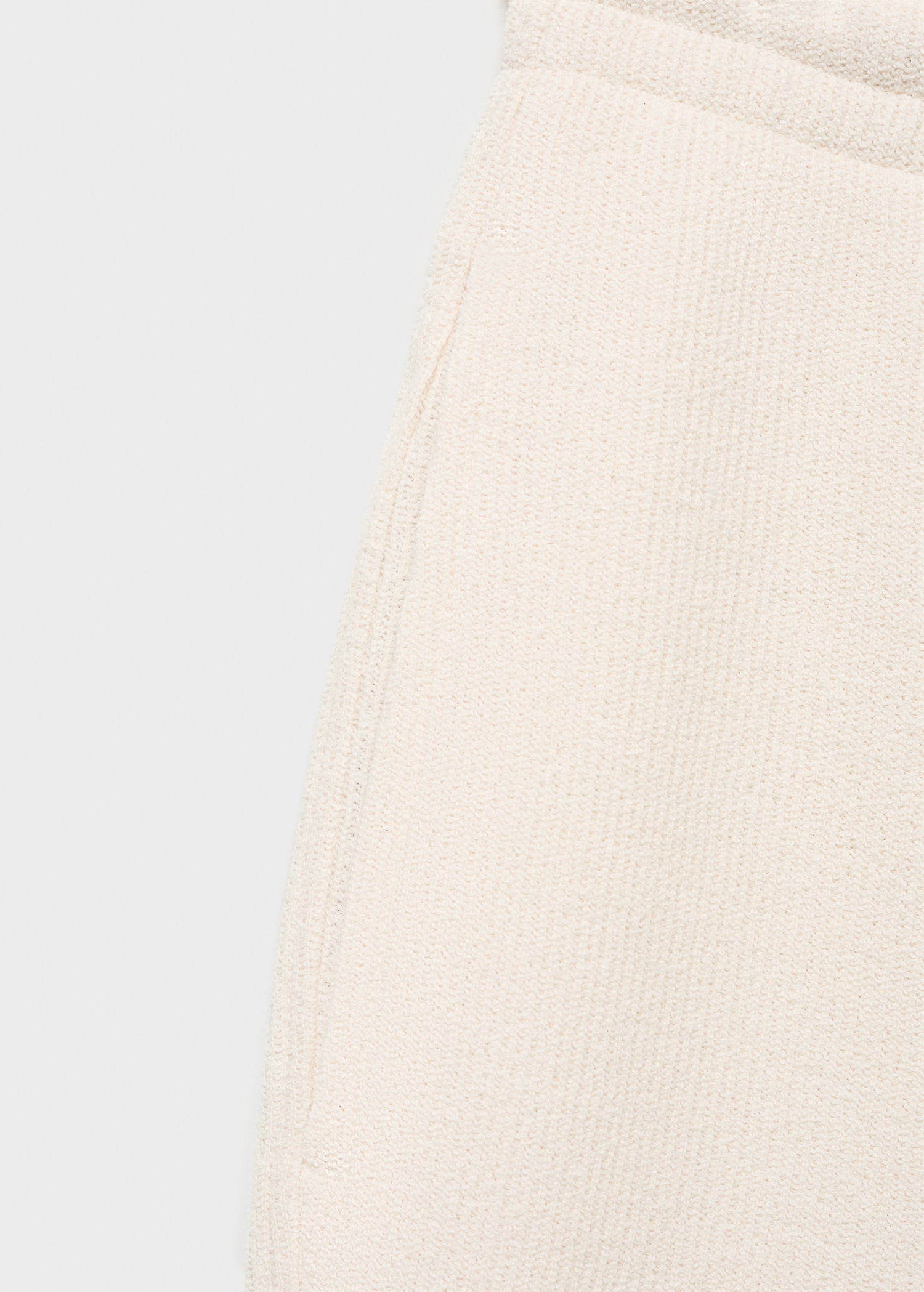 Textured cotton bermuda shorts with drawstring - Details of the article 0
