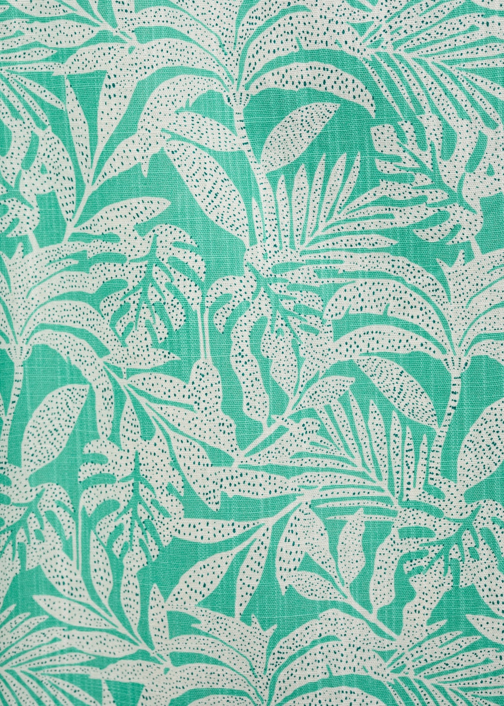 Cotton pants with leaf pattern