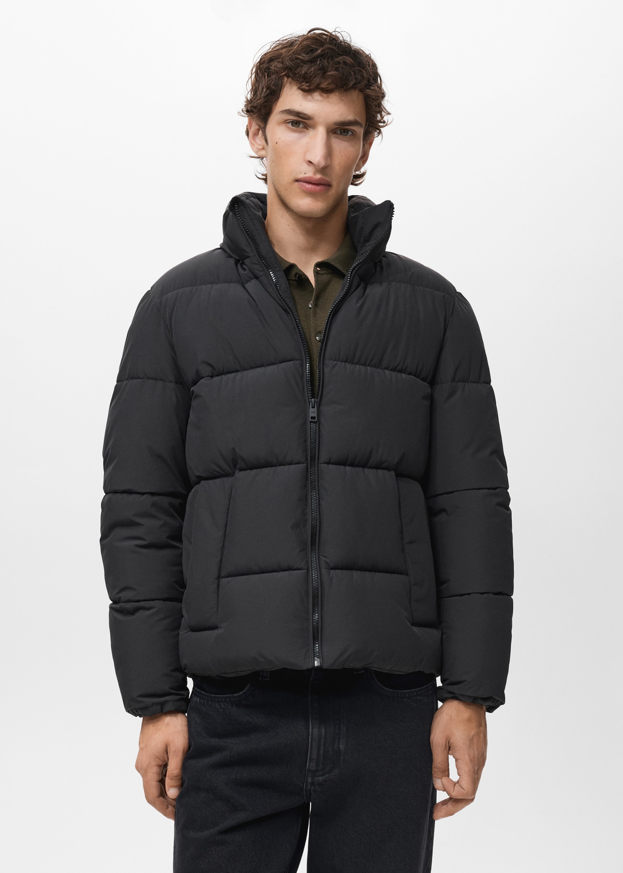 Anorak acolchado Water Repellent - Plano medio, Negro. Ref: 17071517-00.