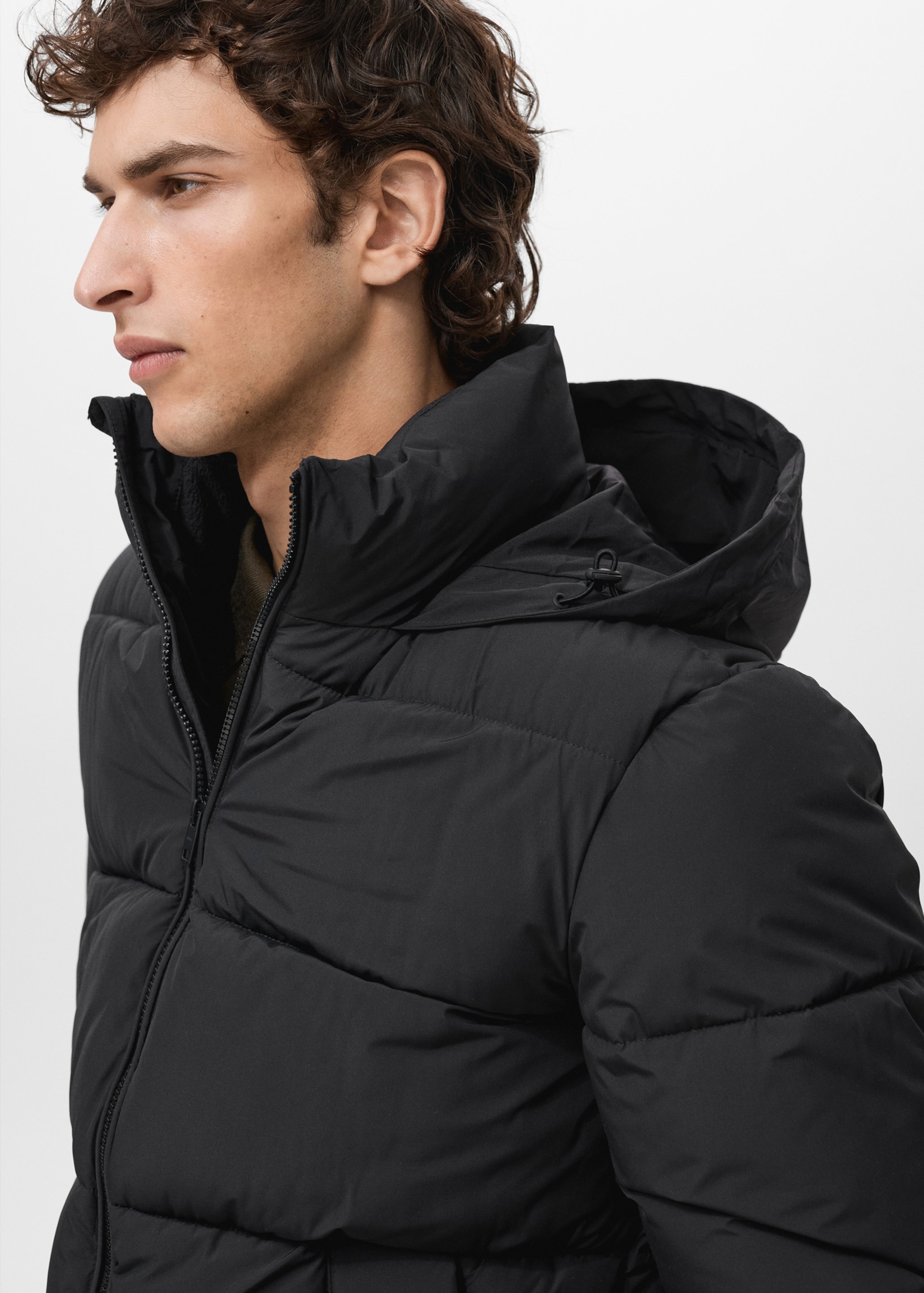 Anorak acolchado Water Repellent - Detalle del artículo 1, Negro. Ref: 17071517-00.