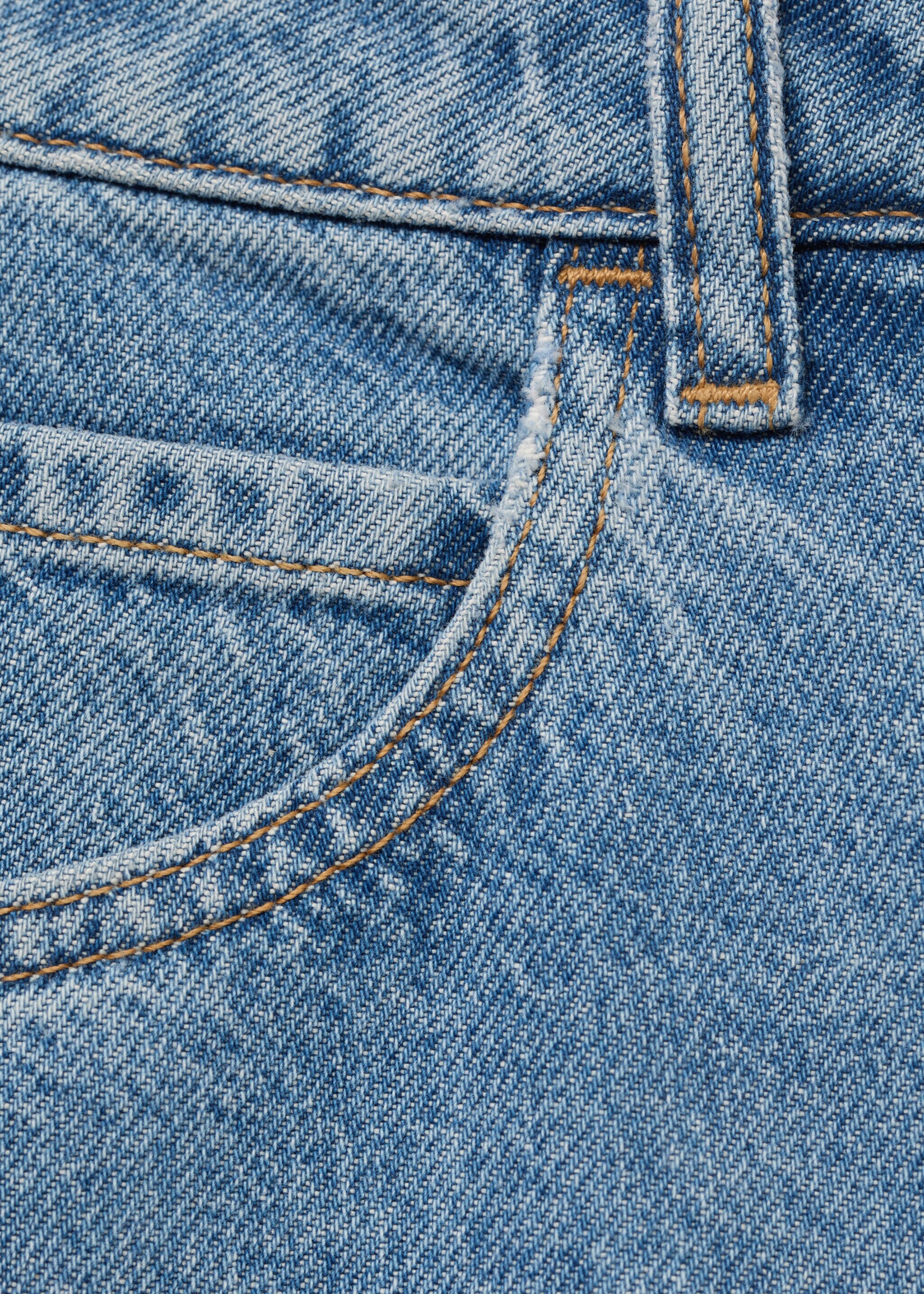High-waist straight-fit denim shorts - Details of the article 8
