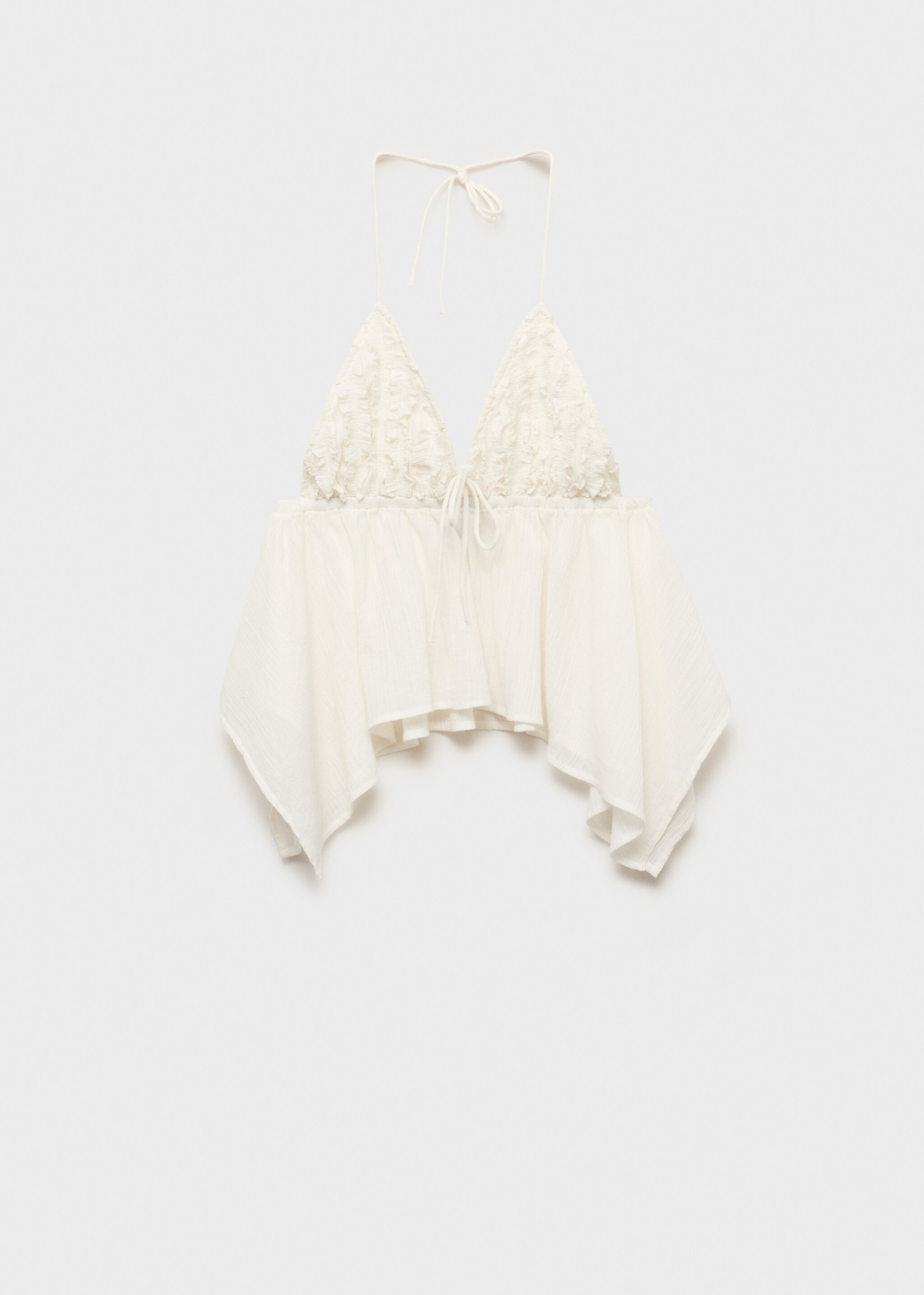 Halter top with ruffled detail - Article without model