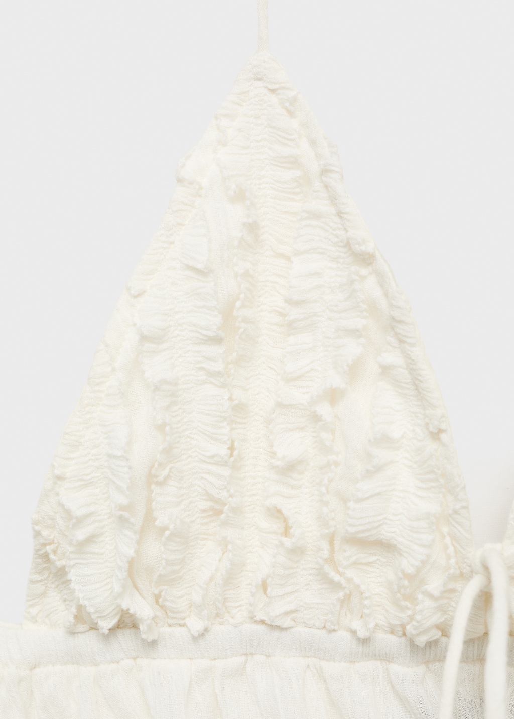 Halter top with ruffled detail