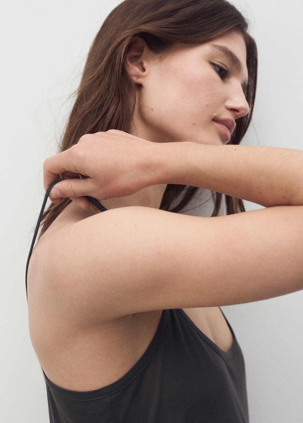 Micro-modal nightgown with straps