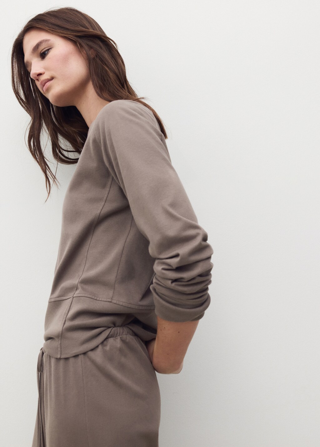 Fluid cotton sweatshirt