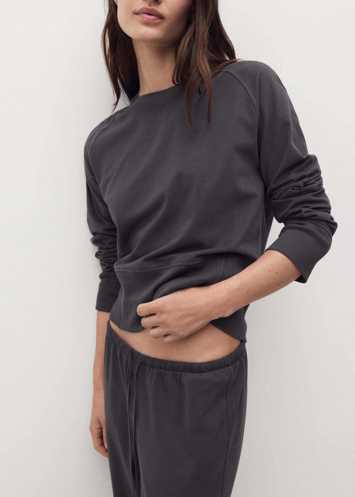 Sudadera algodón acabado soft - Plano medio