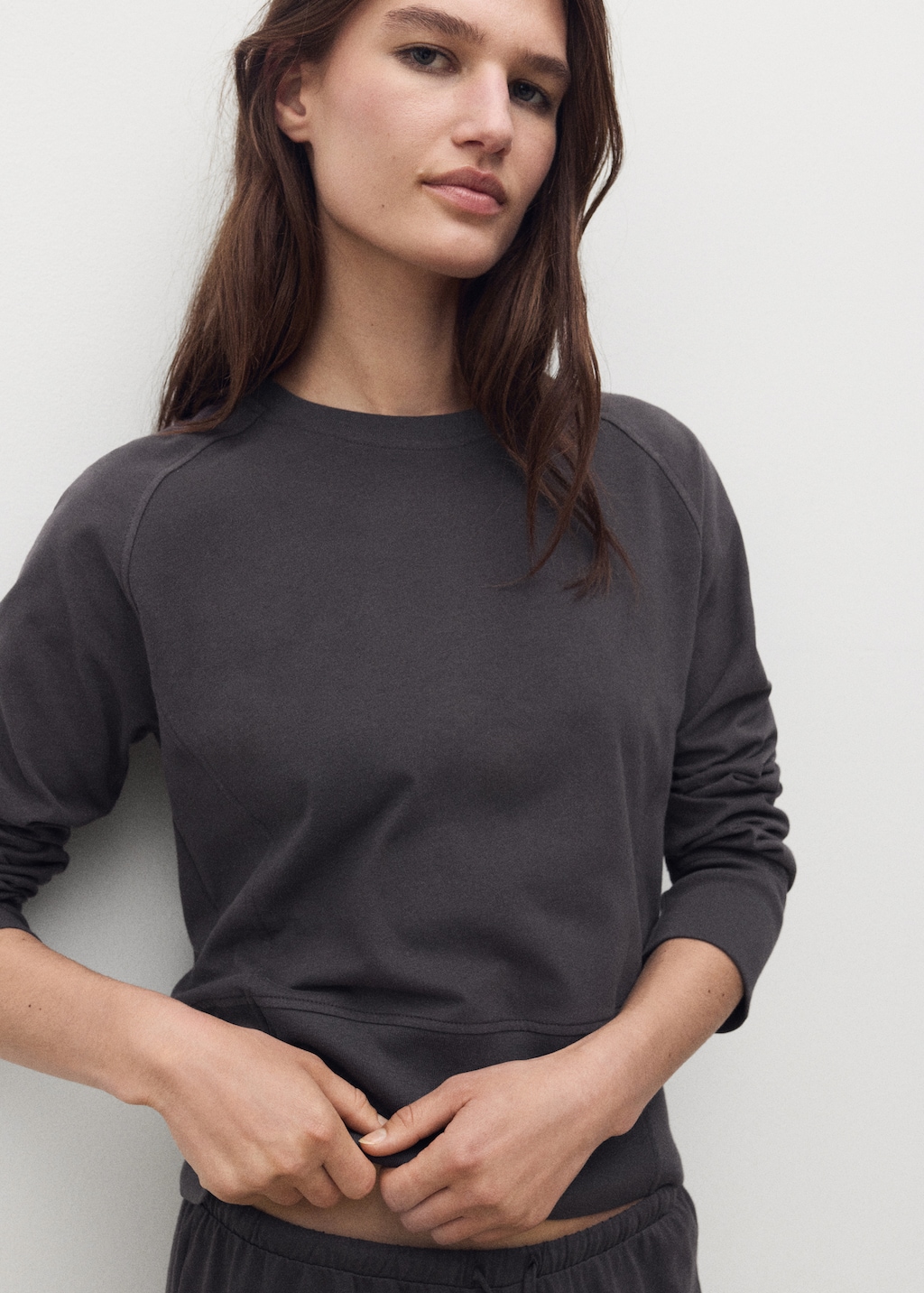 Fluid cotton sweatshirt