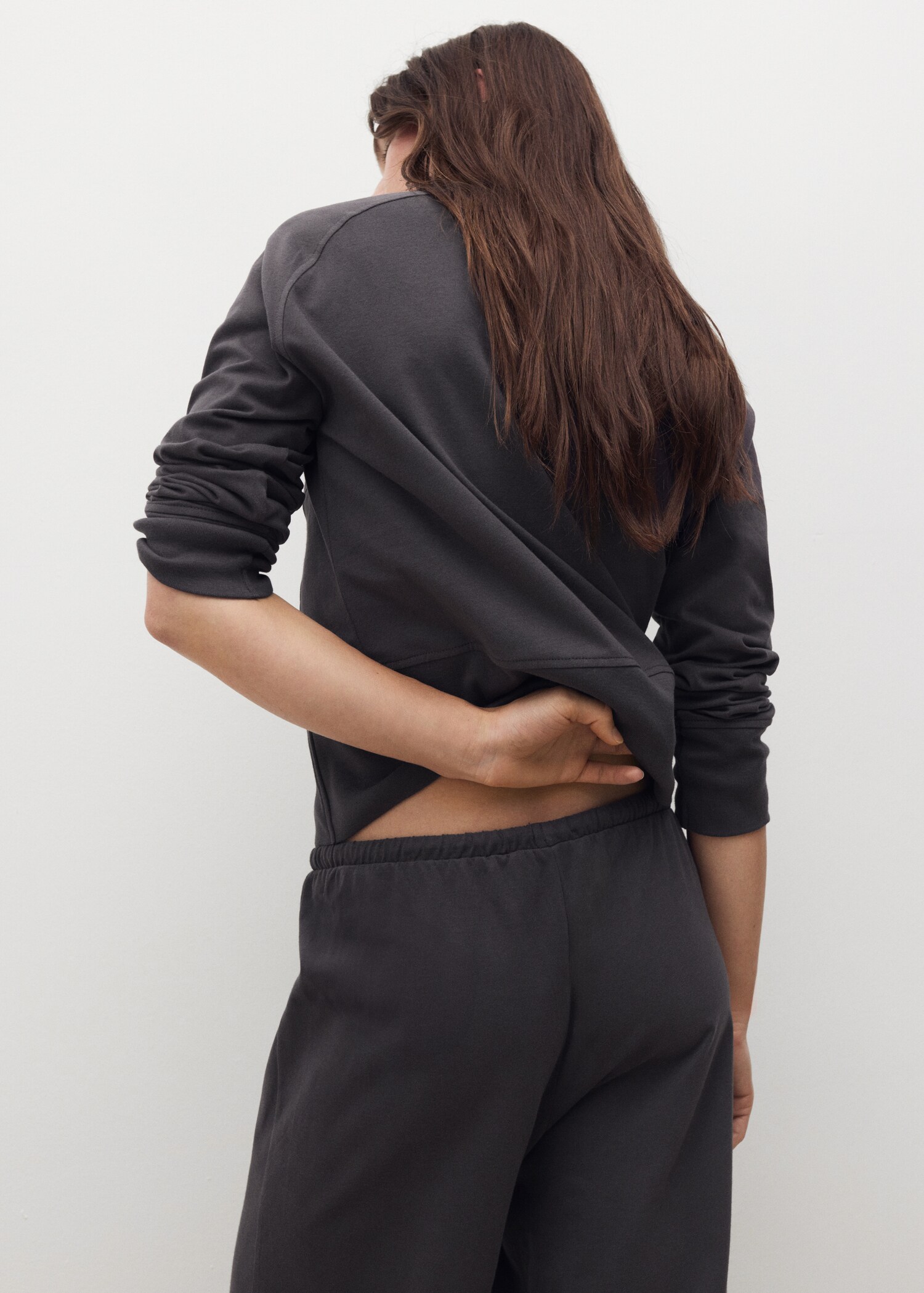 Sudadera algodón acabado soft - Reverso del artículo