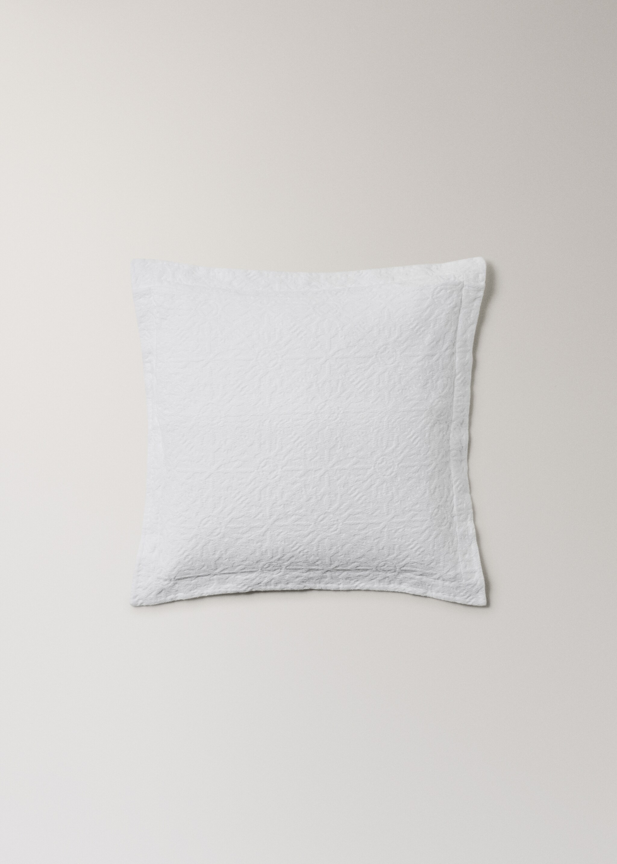 Housse de coussin en coton jacquard motif mosaïque 50x50 cm - Détail de l'article 1