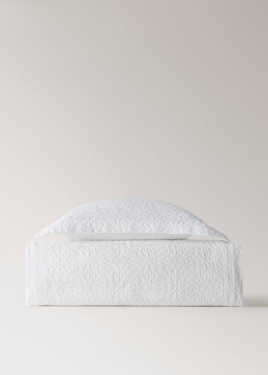 Cotton jacquard cushion cover with mosaic design 50x50 cm