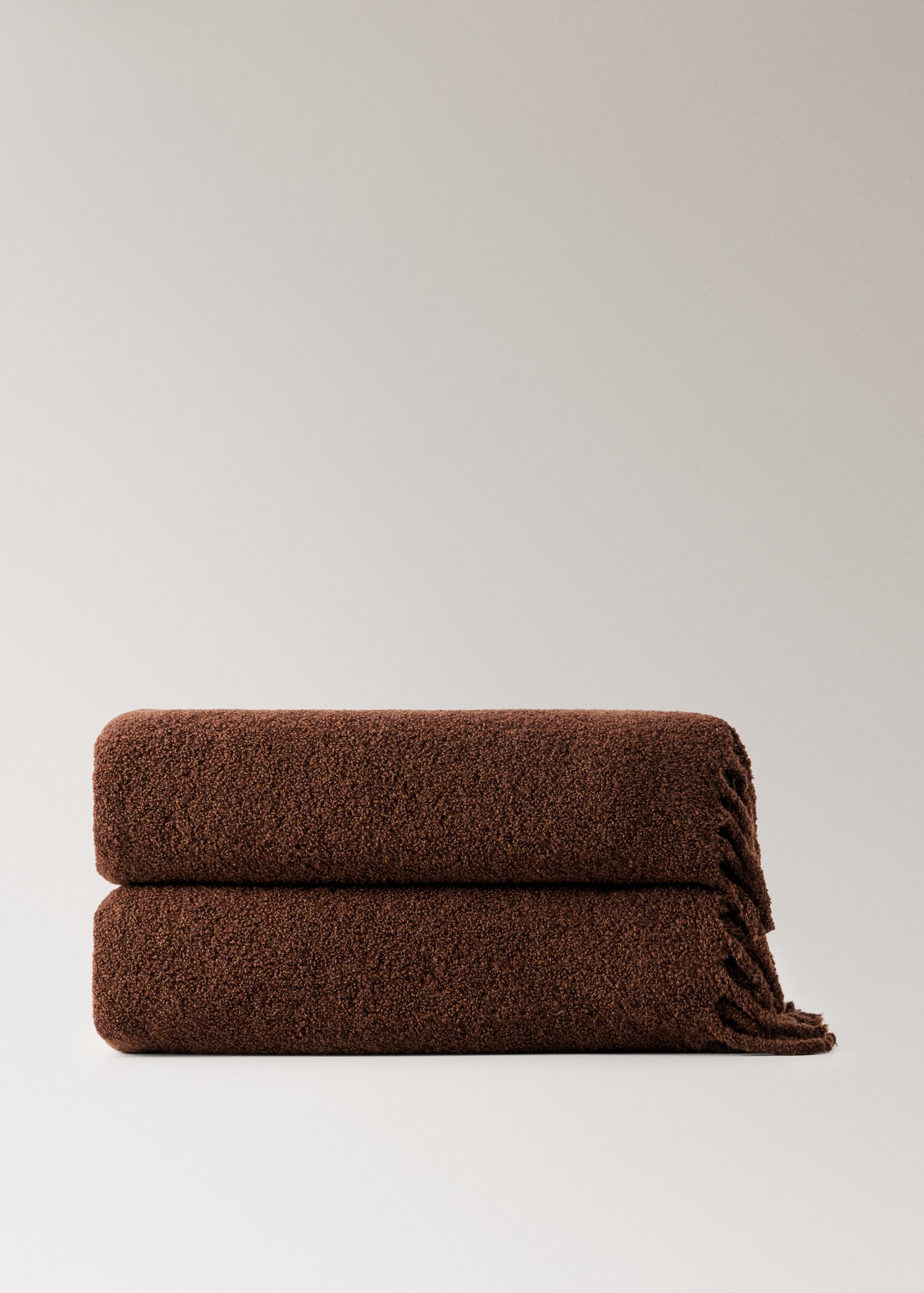 Bouclé effect wool blanket - Article without model