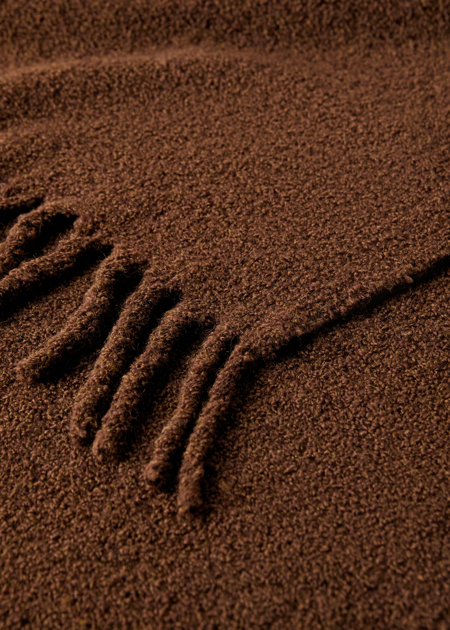Bouclé effect wool blanket - Details of the article 1