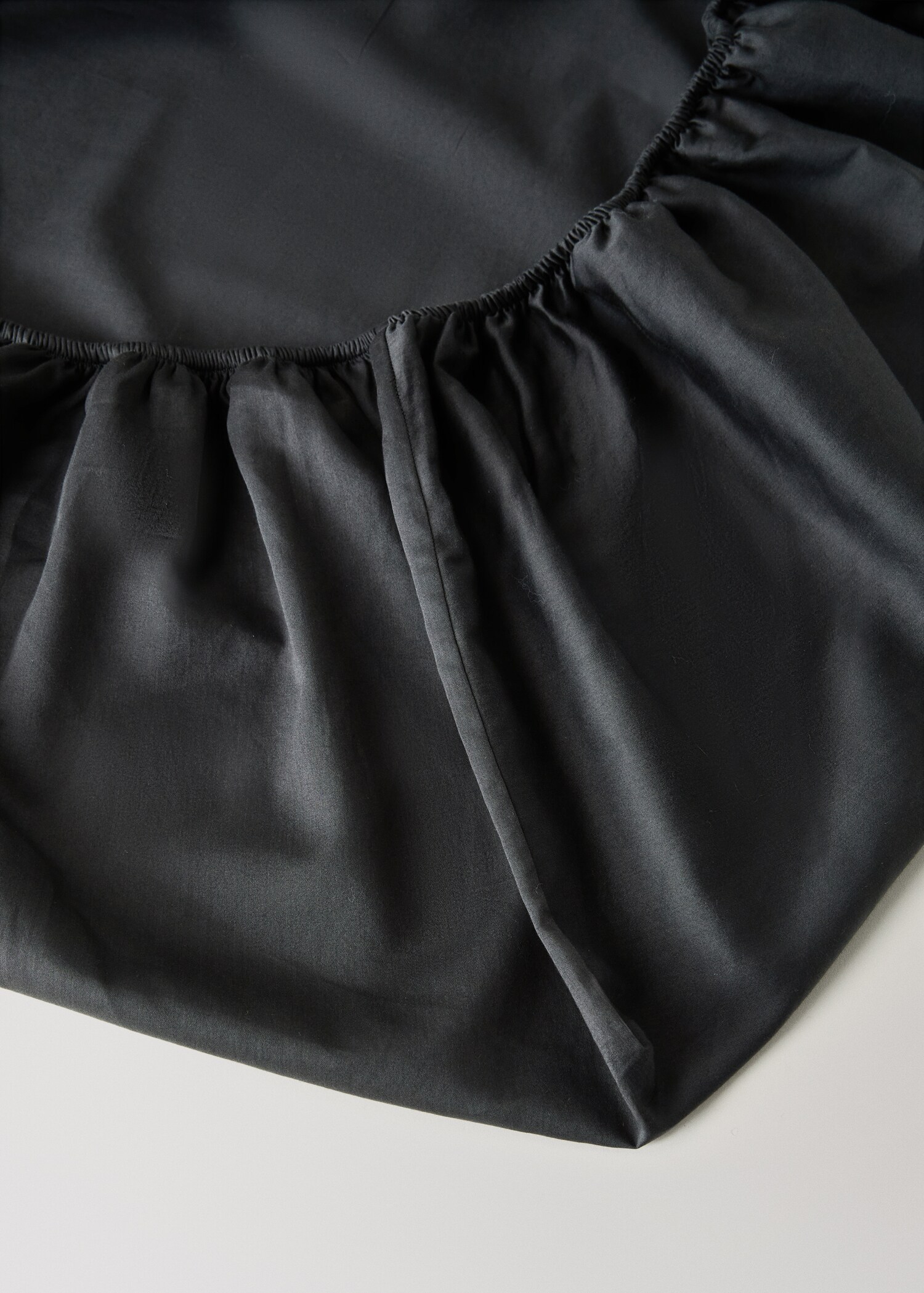 Spannbettlaken aus gewaschenem Baumwollsatin für 180 cm Bett - Detail des Artikels 1