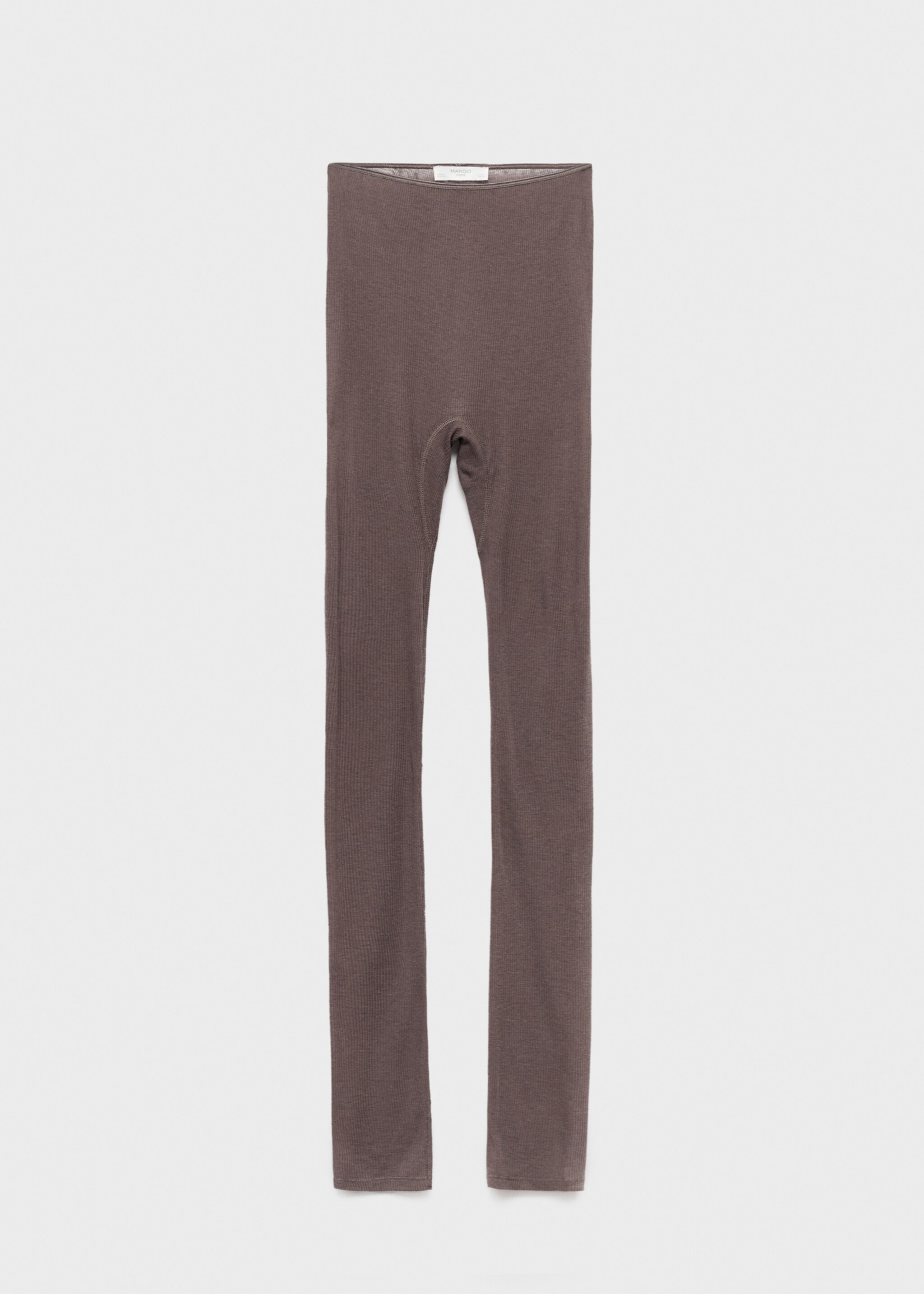 Ribbed pyjama leggings - Article without model, Brown. Ref: 17071538-00.