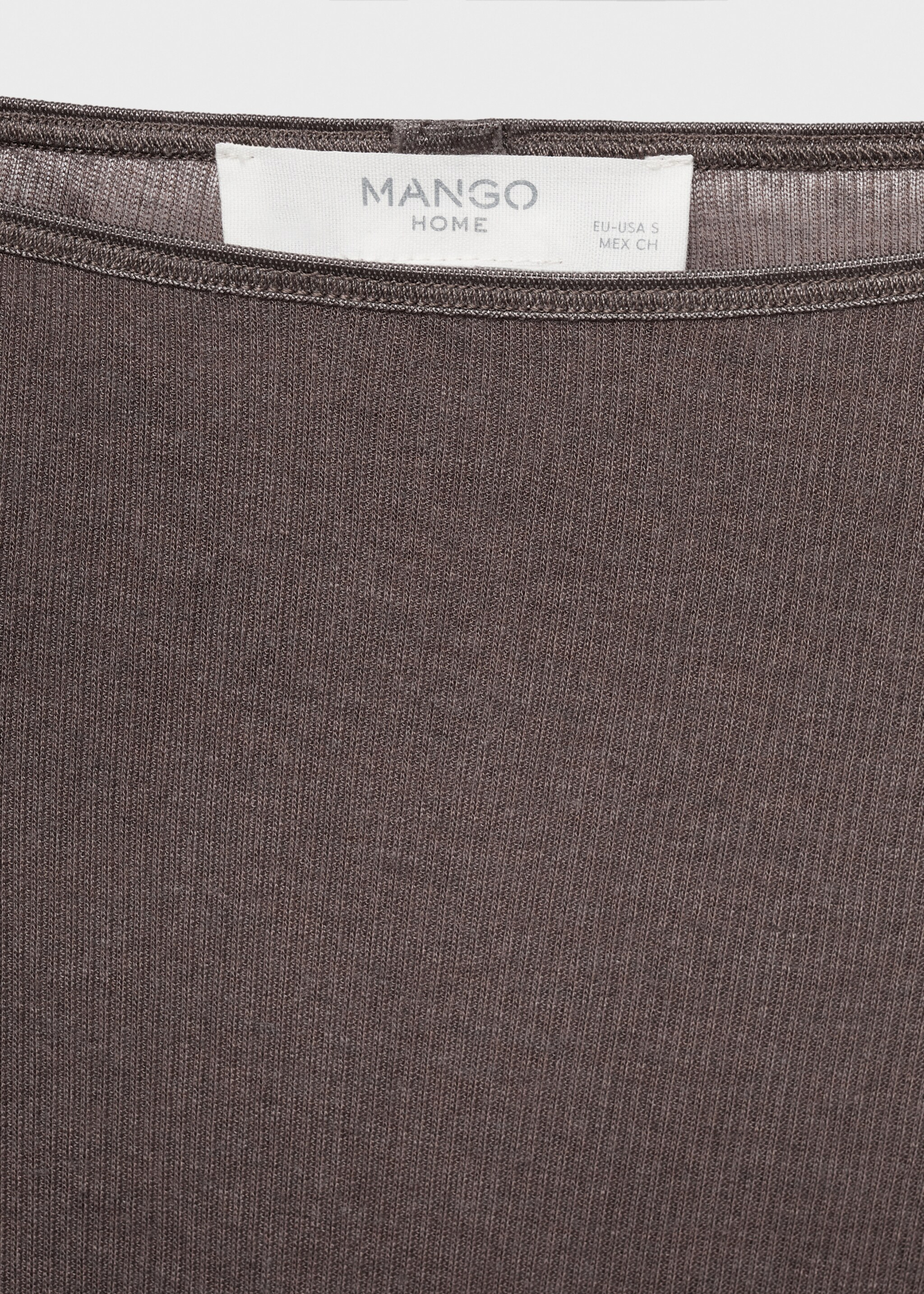 Ribbed pyjama leggings - Details of the article 8, Brown. Ref: 17071538-00.
