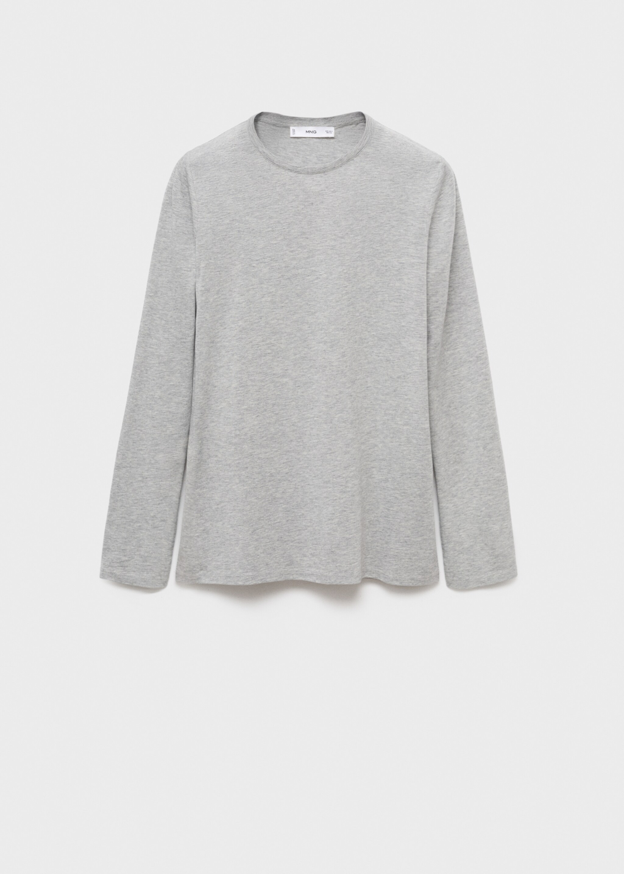 Lyocell cotton pyjama T-shirt - Article without model, Light/Pastel Grey. Ref: 17071540-00.