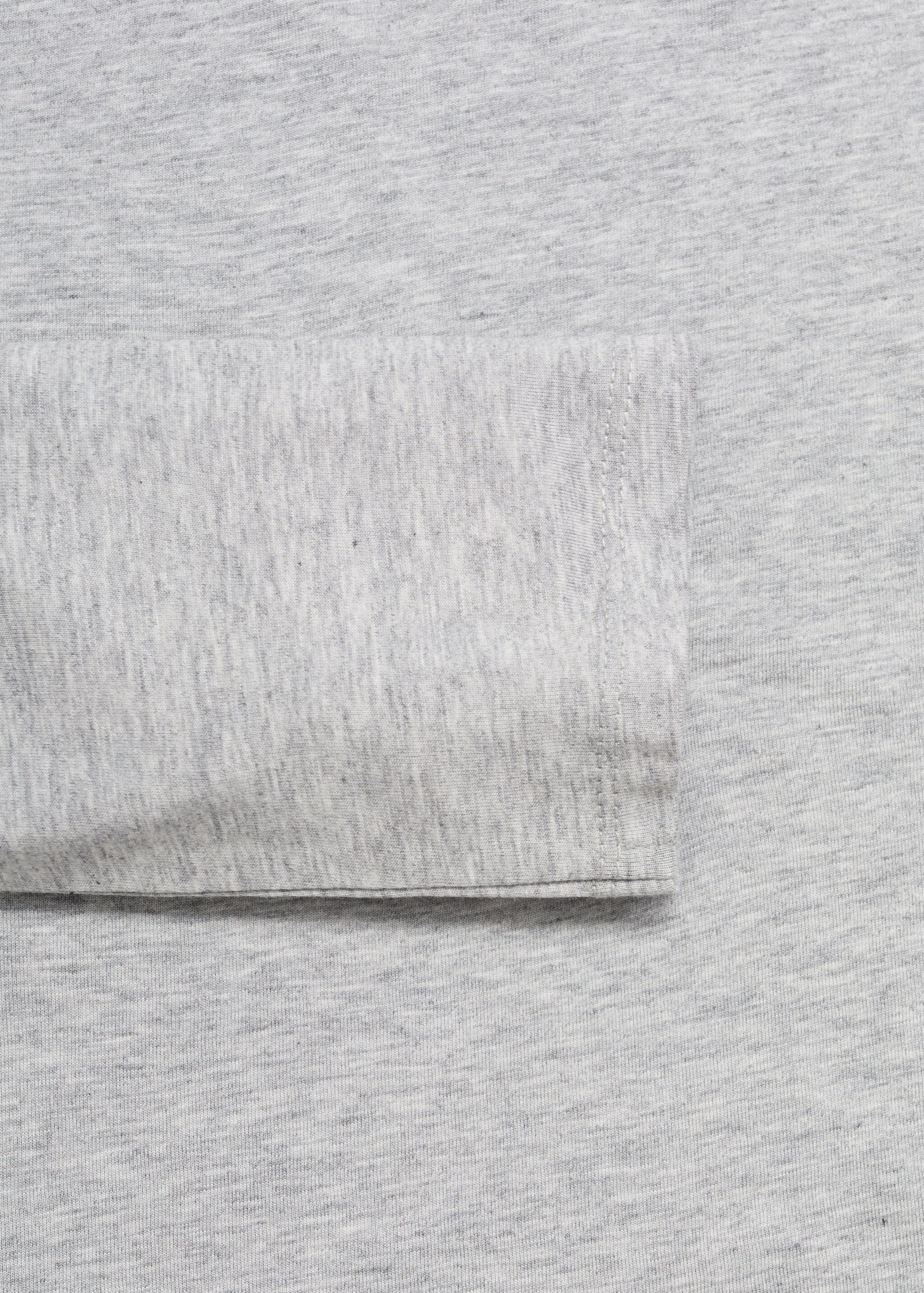 Lyocell cotton pyjama T-shirt - Details of the article 0, Light/Pastel Grey. Ref: 17071540-00.