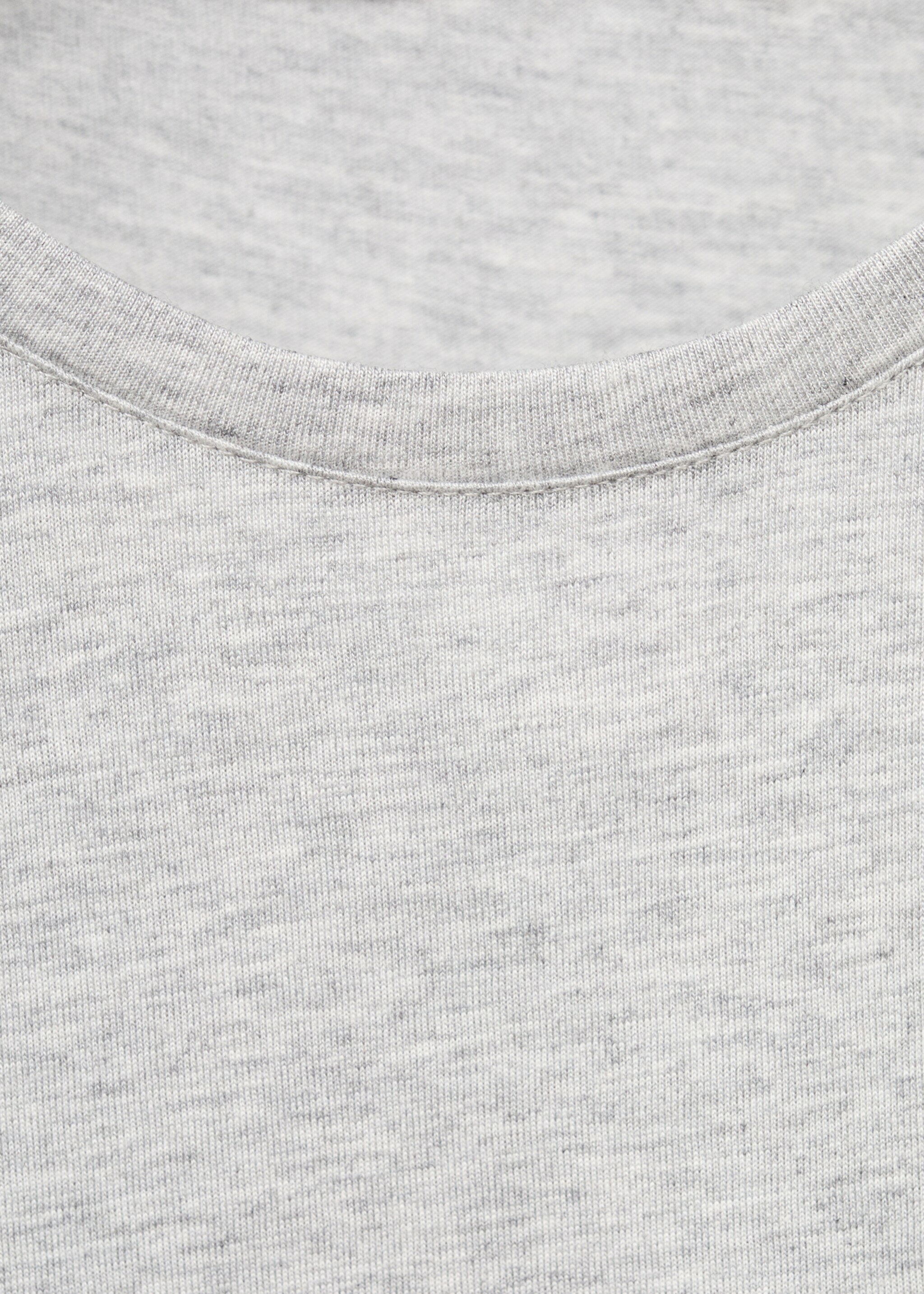 Lyocell cotton pyjama T-shirt - Details of the article 8, Light/Pastel Grey. Ref: 17071540-00.