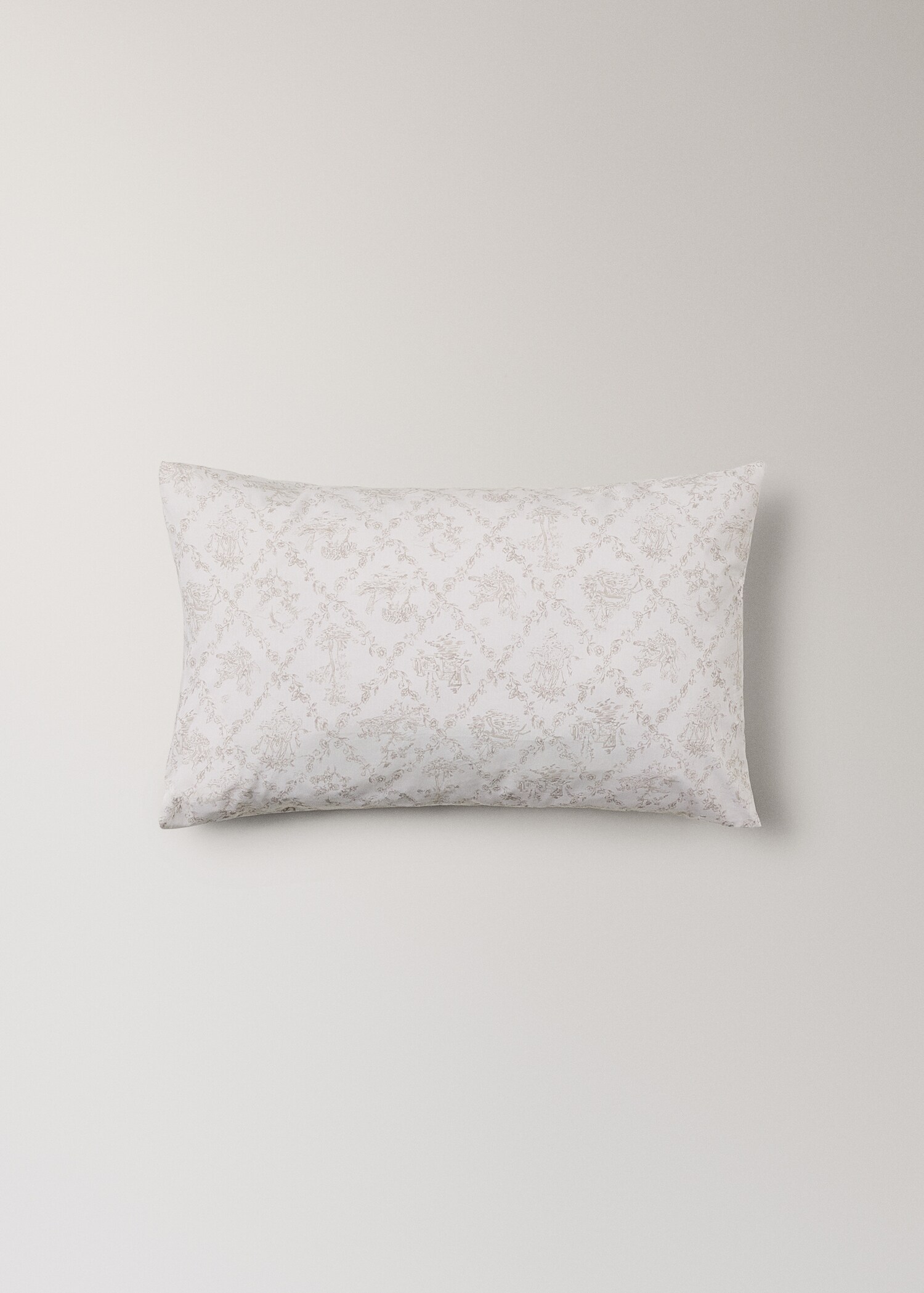 Toile de Jouy percale cotton pillow cover 30x50 cm - Article without model