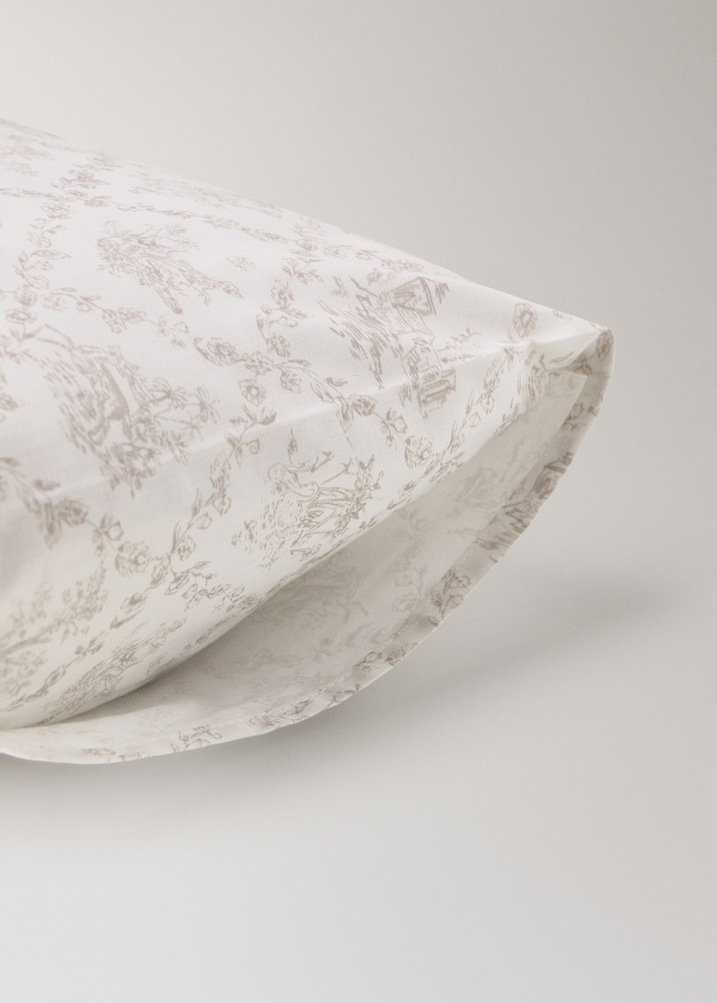 Toile de Jouy percale cotton pillowcase 30x50 cm