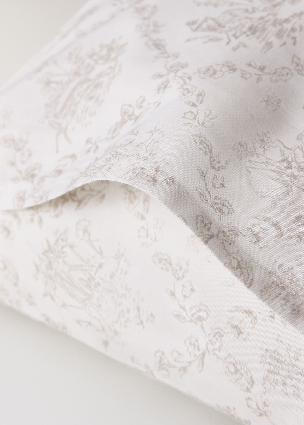 Toile de Jouy percale cotton pillowcase 30x50 cm