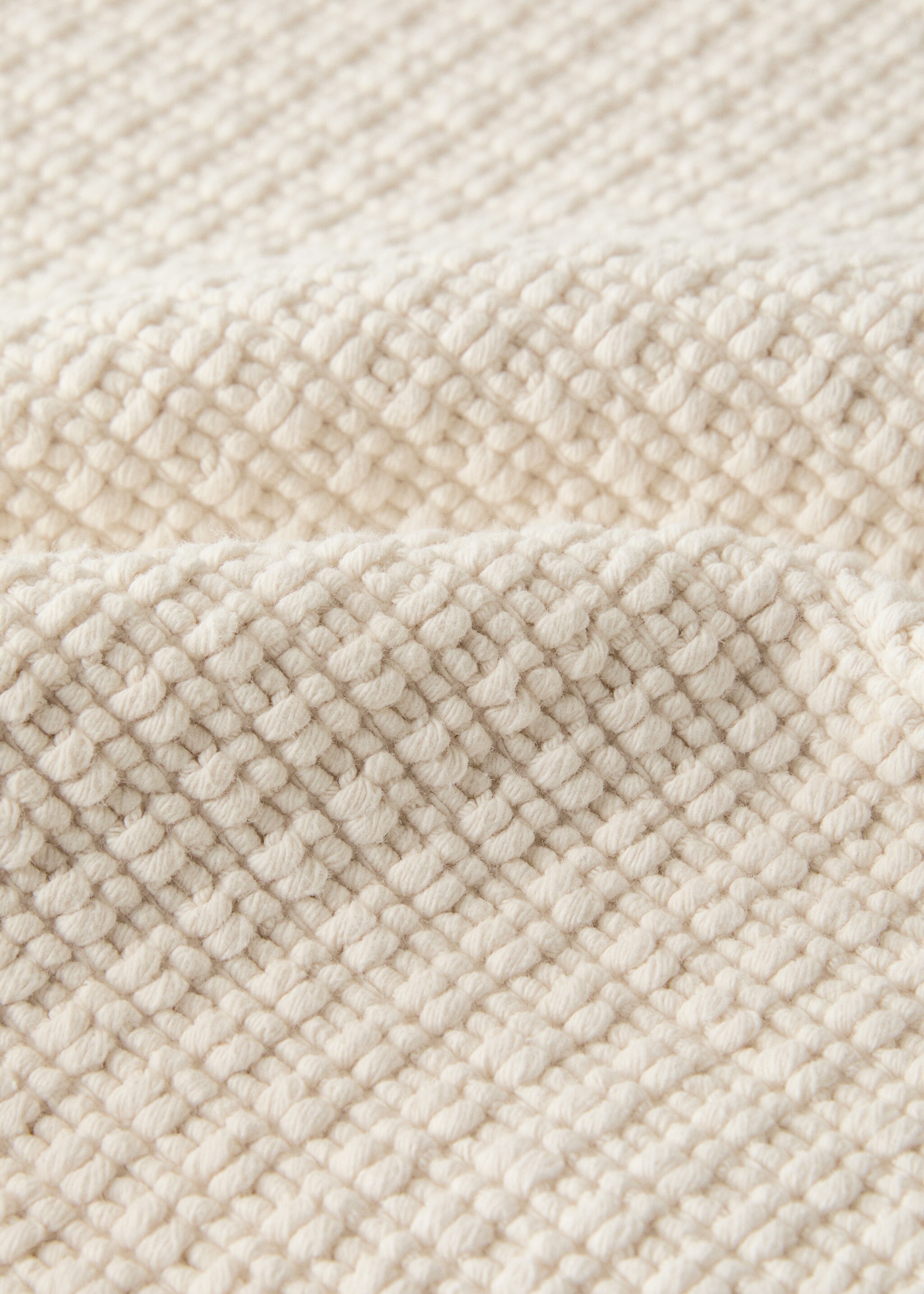 Bomullsmatta för badrum i våffelstruktur - Detaljer om artikeln 1, Vanilj. Ref: 17071552-00.