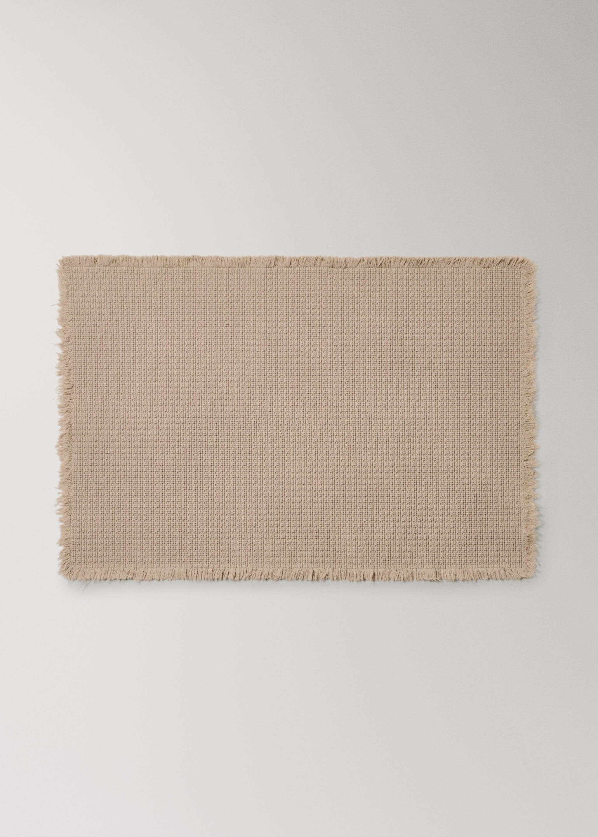 Cotton waffle bath rug - Article without model, Medium Brown. Ref: 17071552-00.