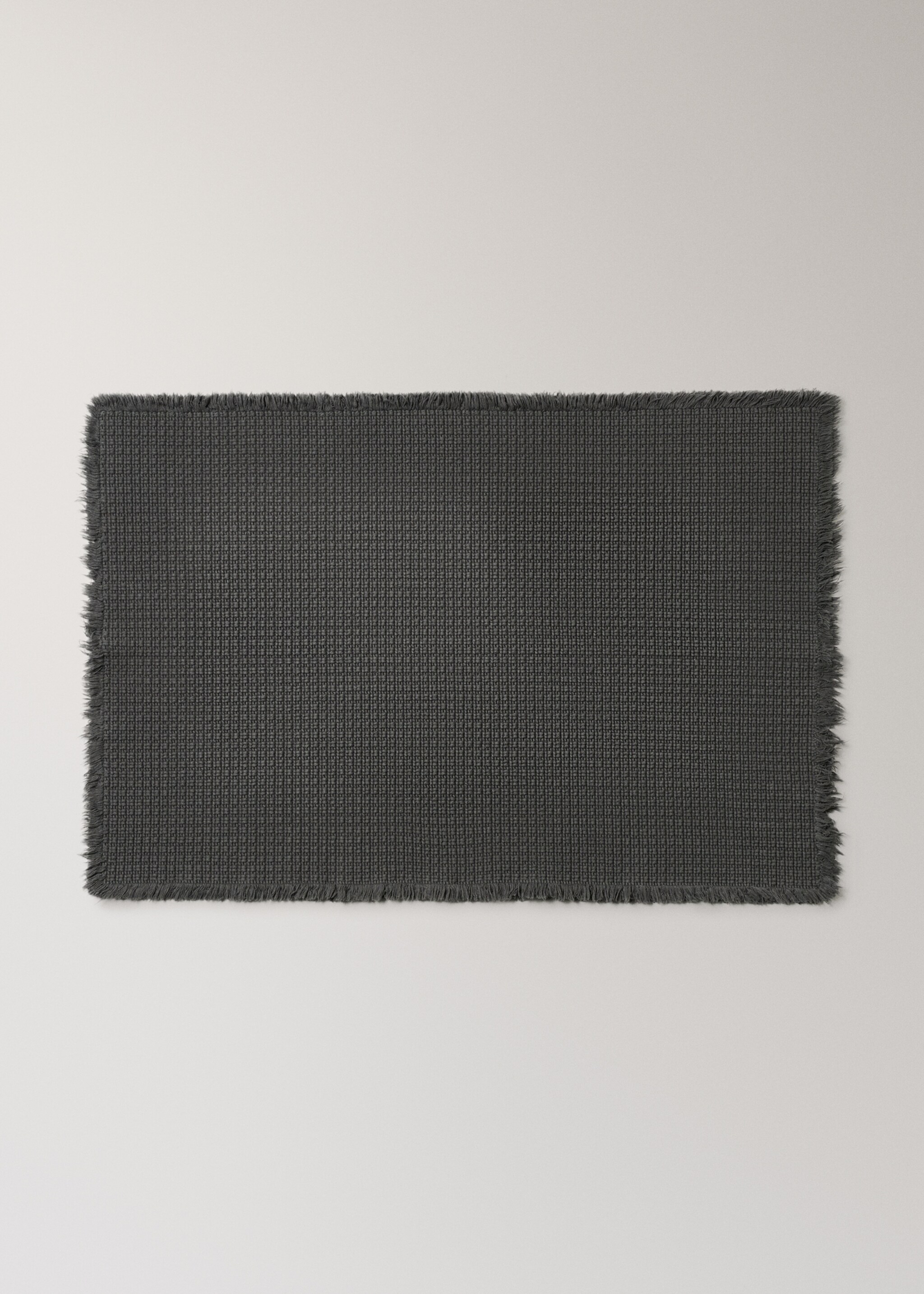 Cotton waffle bath rug - Article without model, Charcoal. Ref: 17071552-00.