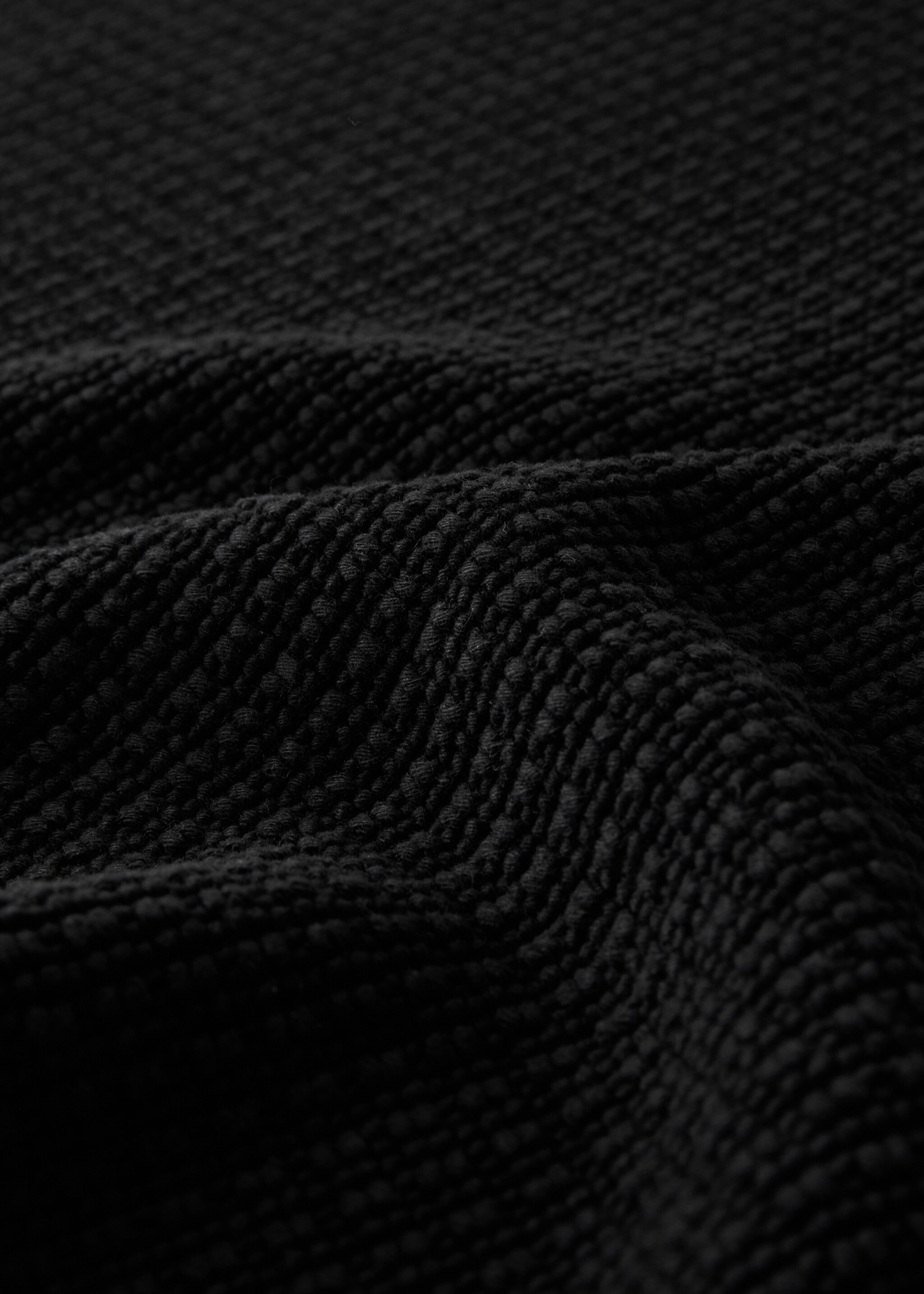 Cotton waffle bath rug - Details of the article 1, Black. Ref: 17071552-00.