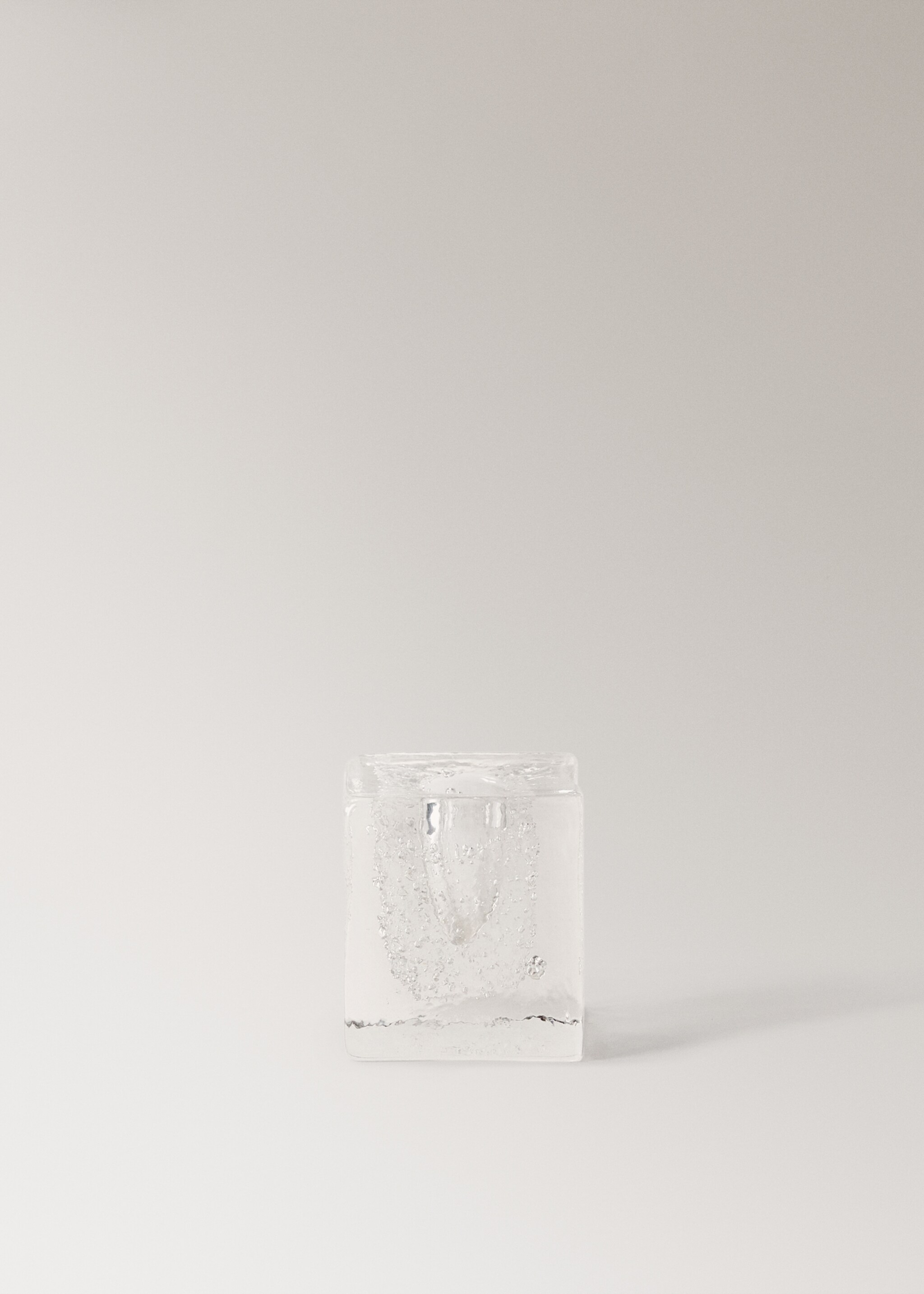 Bubble-glass low candelabra - Article without model, Ice Grey. Ref: 17071554-00.