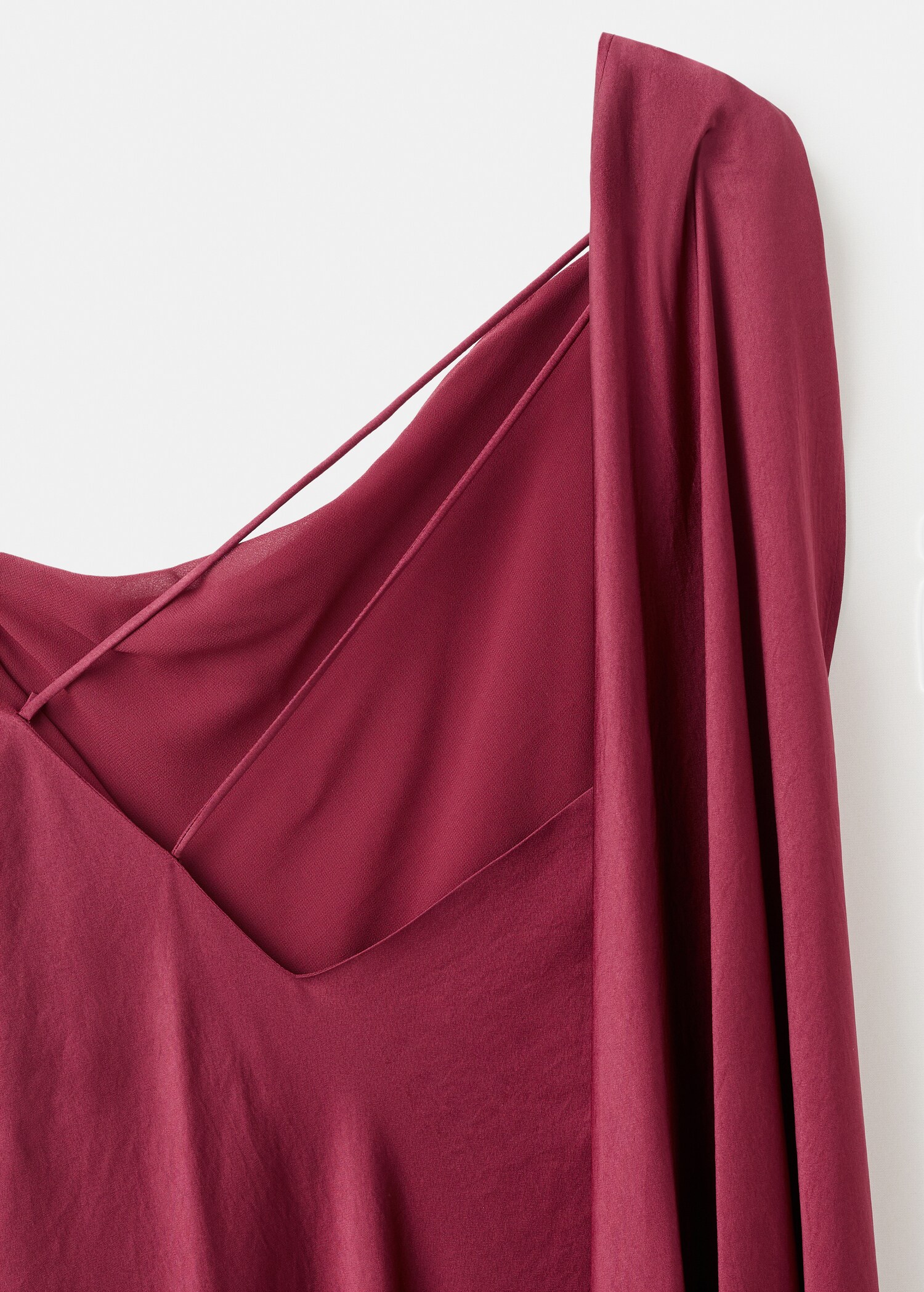 Asymmetrical satin dress - Details of the article 8
