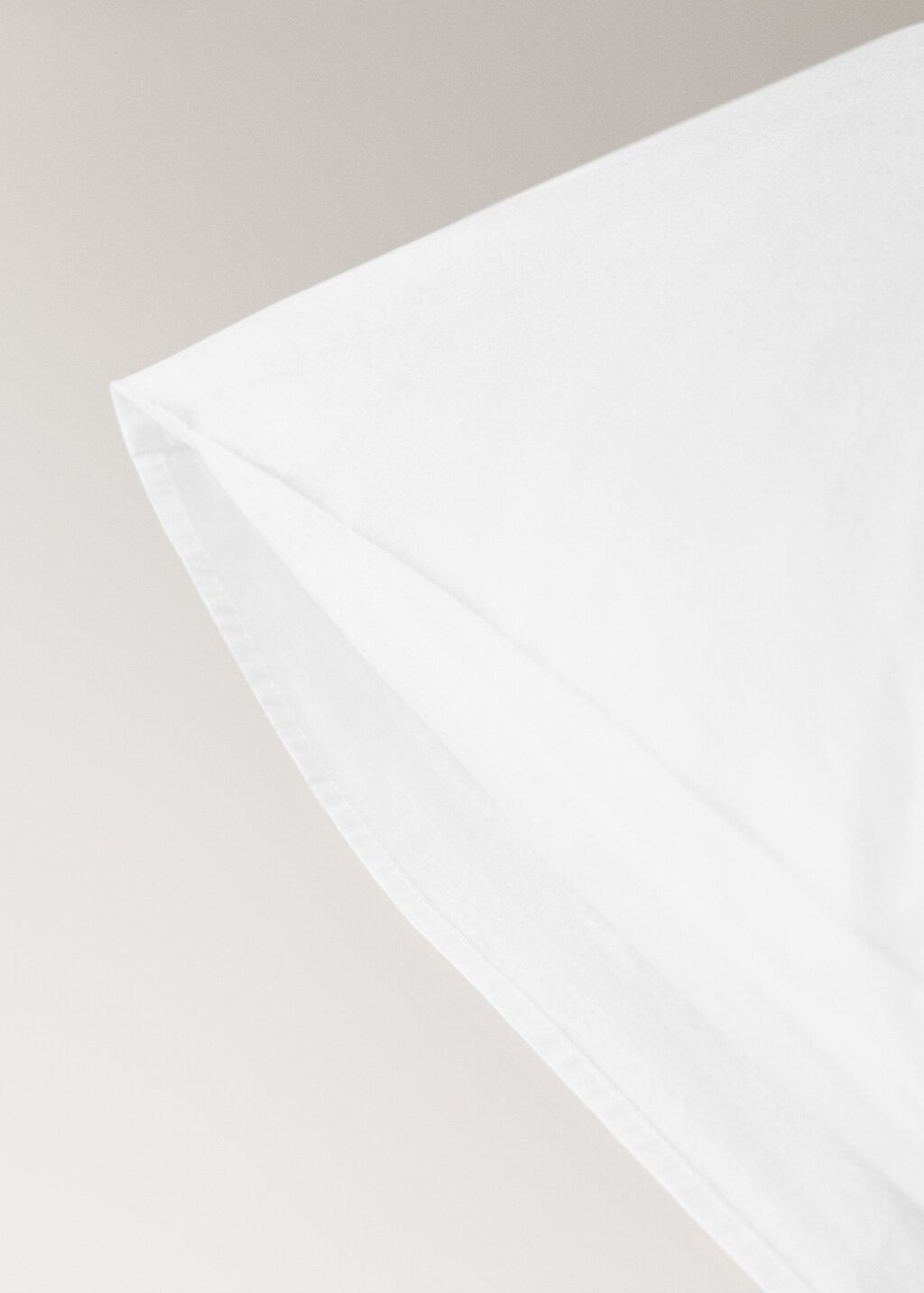 200-thread count percale cotton pillowcase in with embroidered detail for cot