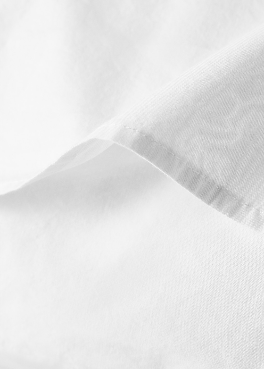 200-thread count percale cotton pillowcase in with embroidered detail for cot