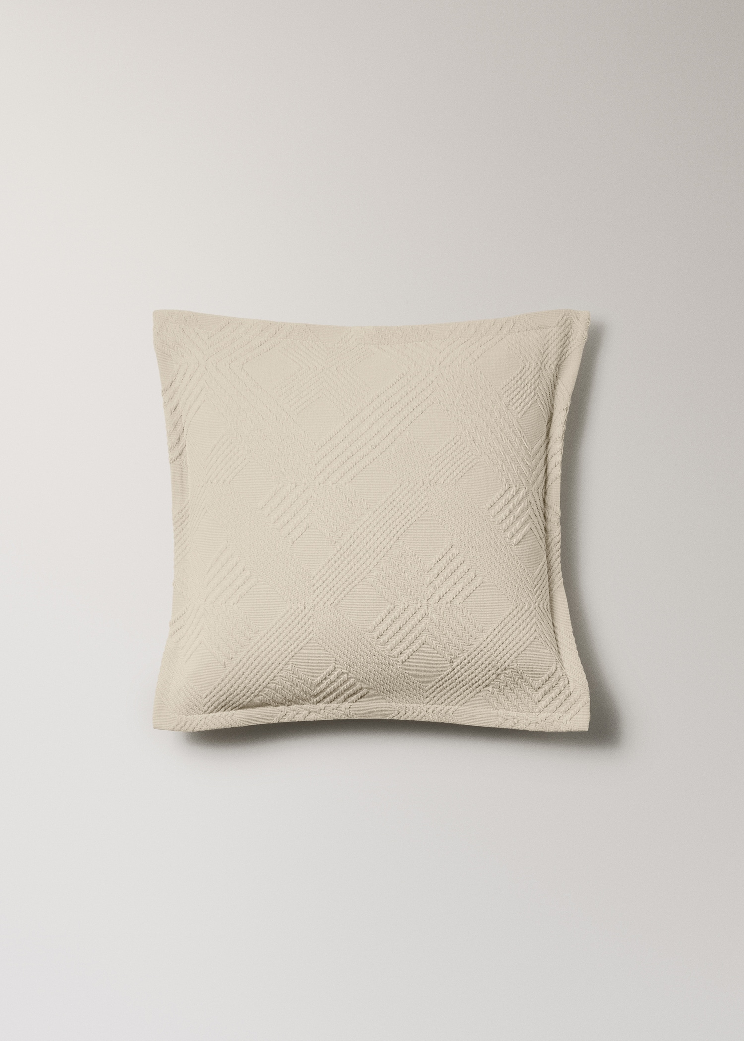 Cotton jacquard diamond cushion cover for bed 50x50 cm - Article without model