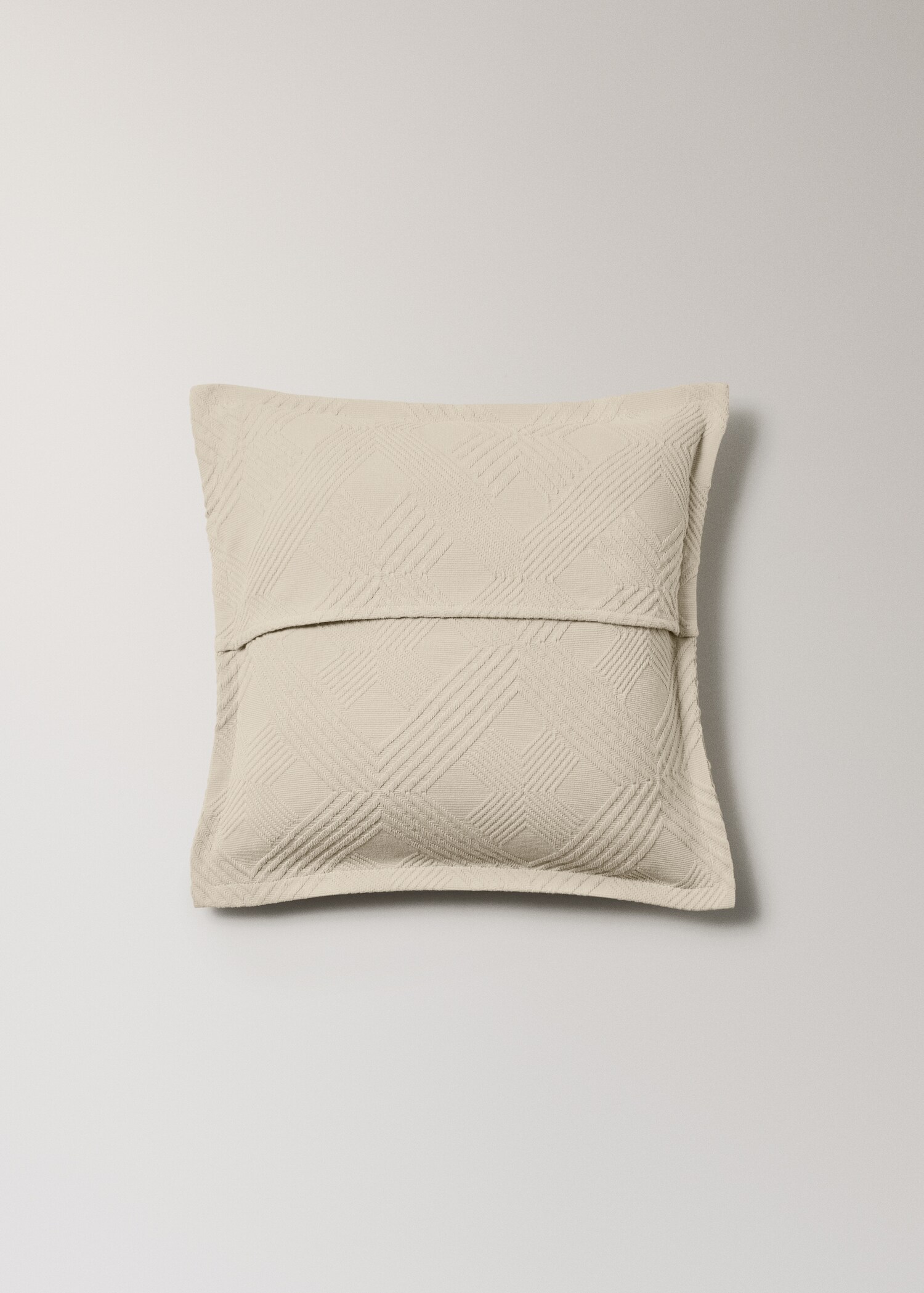 Cotton jacquard diamond cushion cover for bed 50x50 cm - Details of the article 1