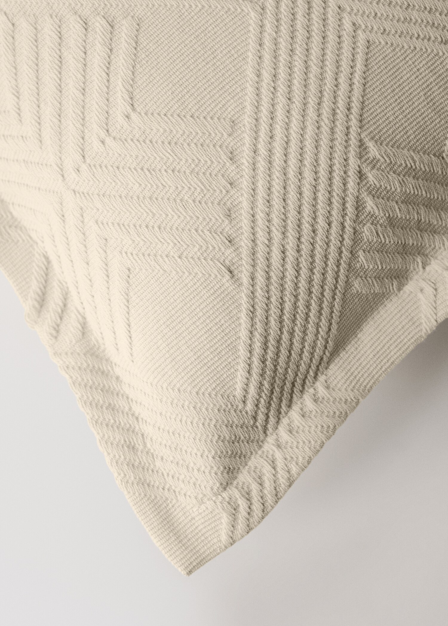 Cotton jacquard diamond cushion cover for bed 50x50 cm - Details of the article 2