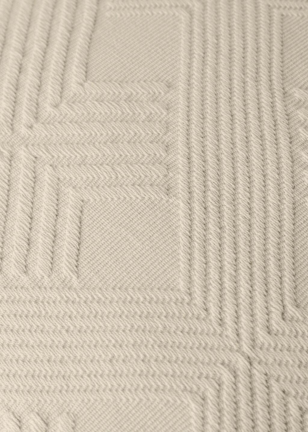 Jacquard cotton diamond-print cushion cover for 50x50 cm bed