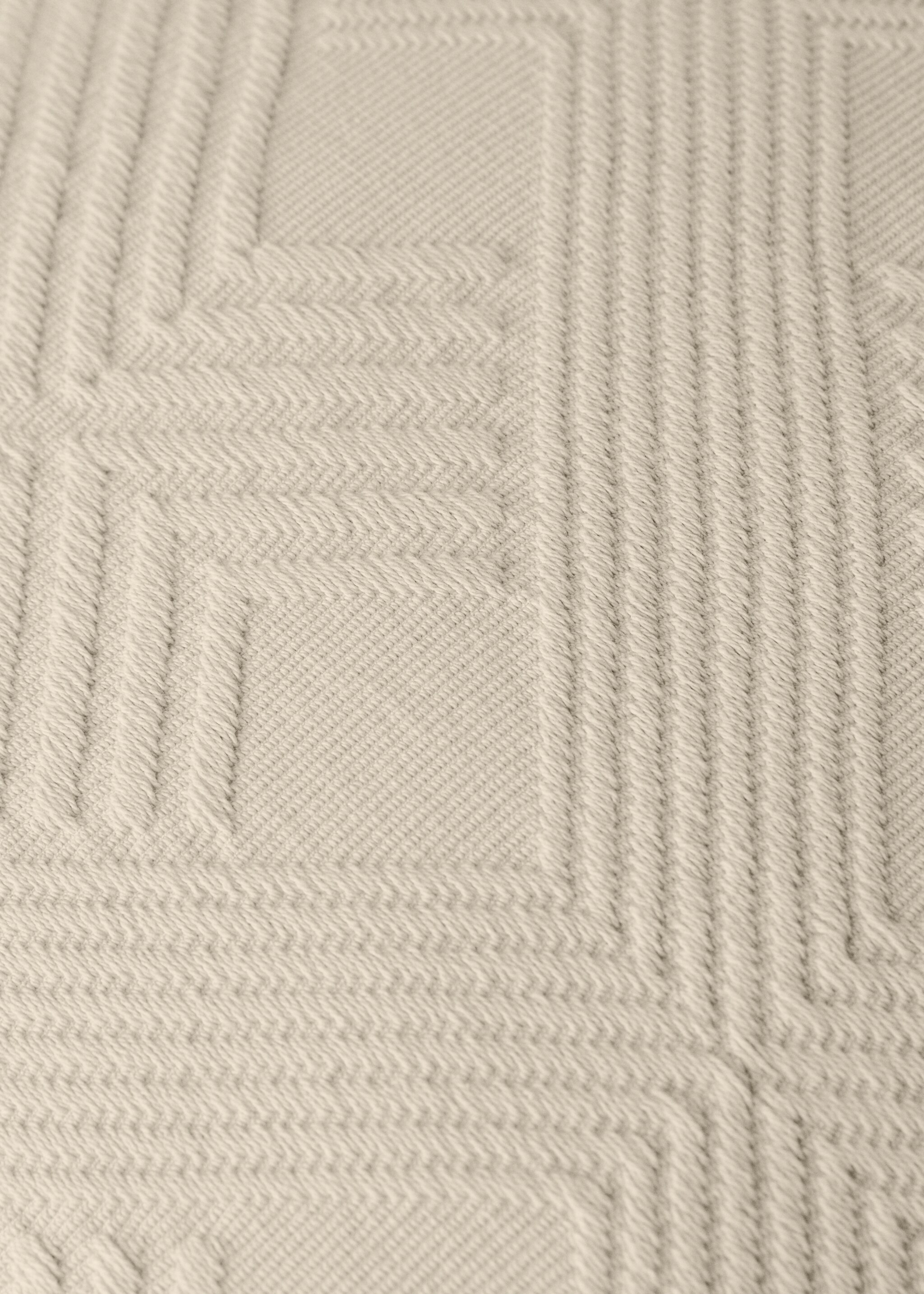 Capa de almofada decorativa de cama de jacquard de algodão aos losangos 50x50 cm - Pormenor do artigo 3, Areia. Ref: 17071558-00.
