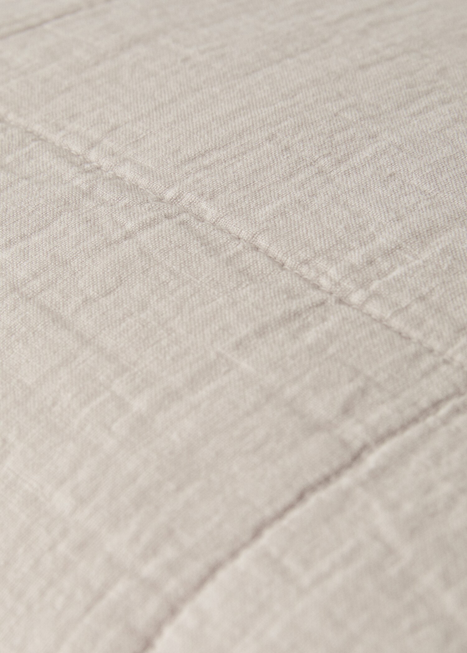 Housse de coussin lin lavé grands carreaux 50x50 cm - Détail de l'article 4