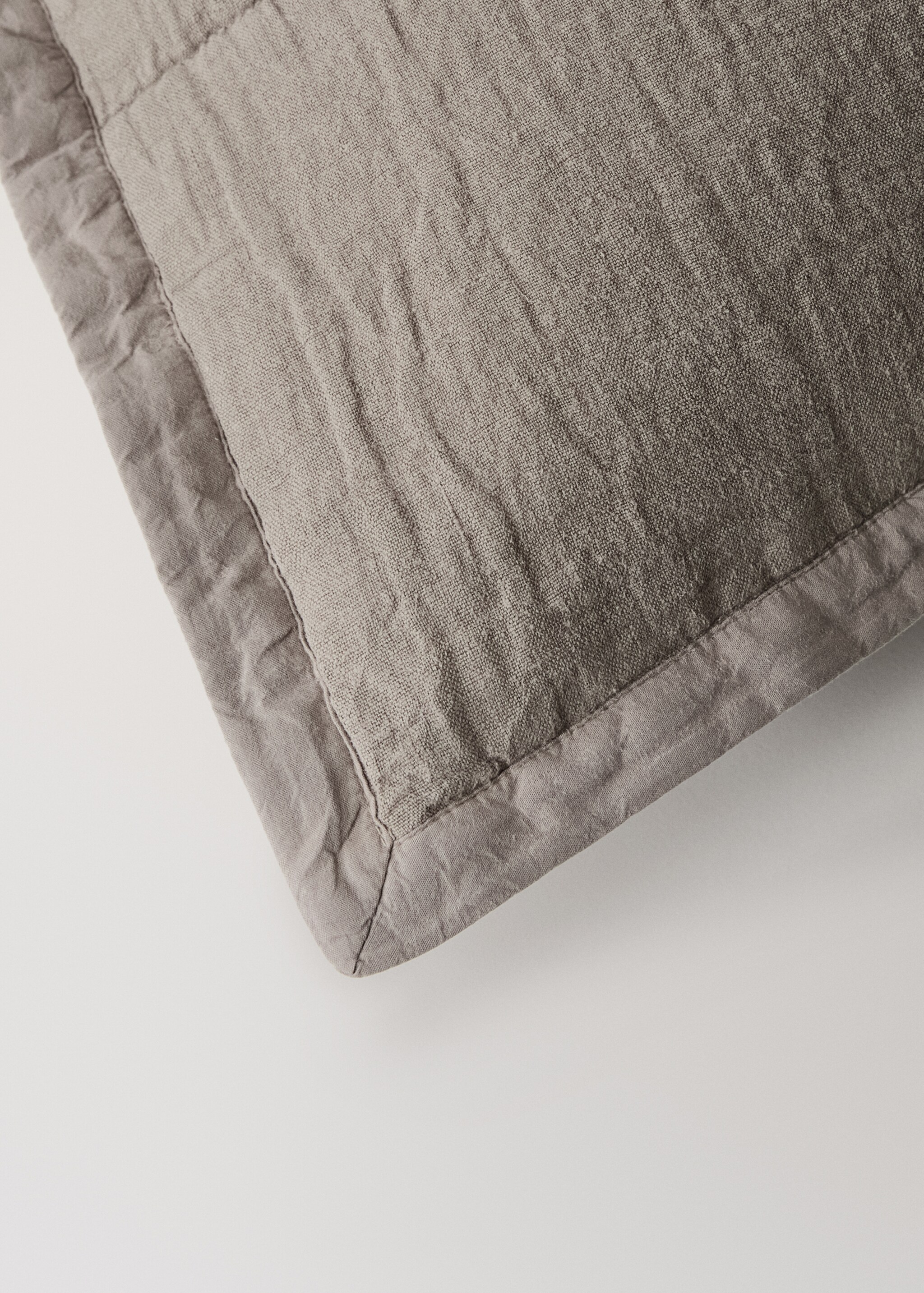 Kuddfordral i tvättat linne stora rutor 50x50 cm - Detaljer om artikeln 2