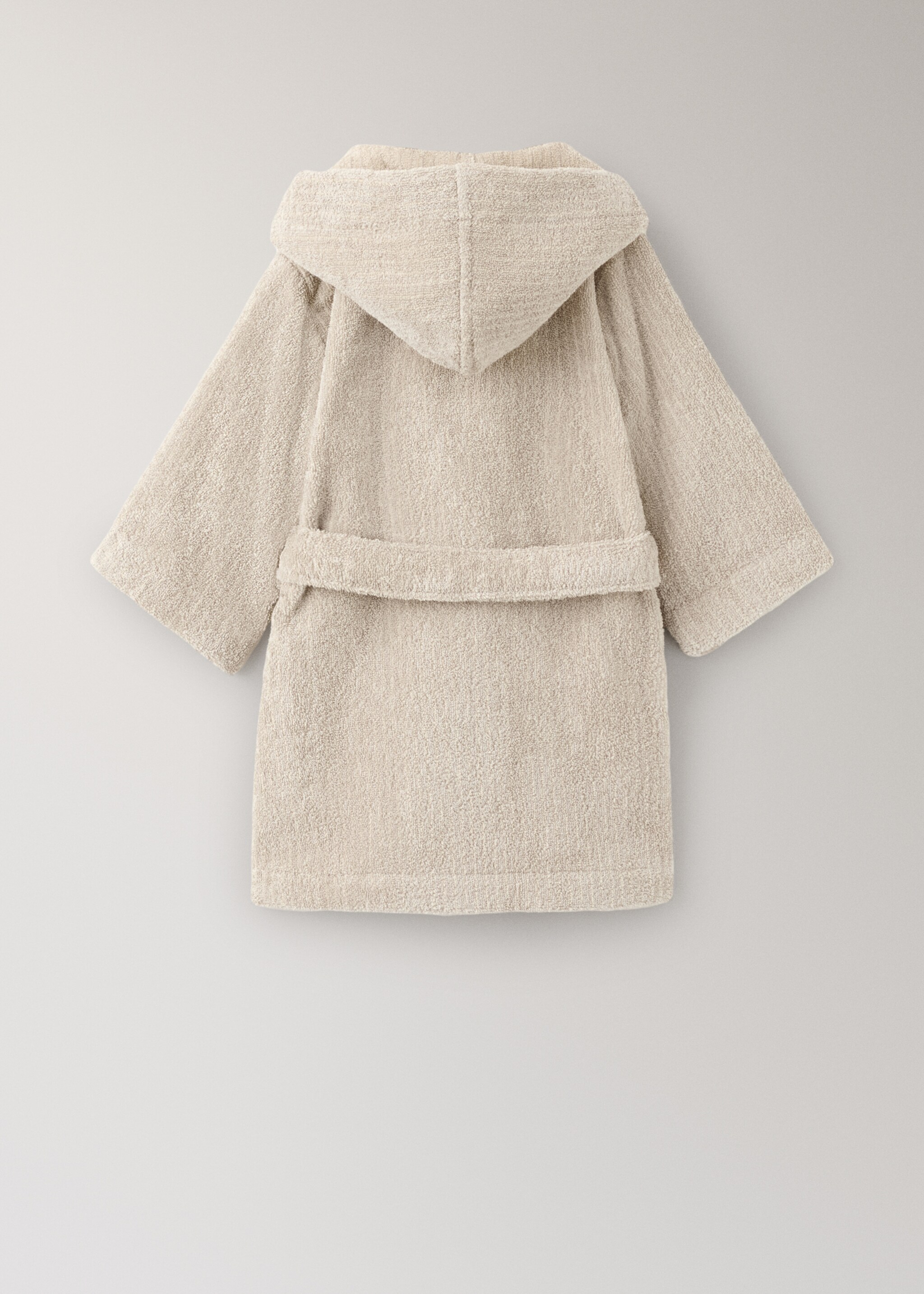 Children's cotton striped bathrobe - Details of the article 1, Ecru. Ref: 17071568-00.