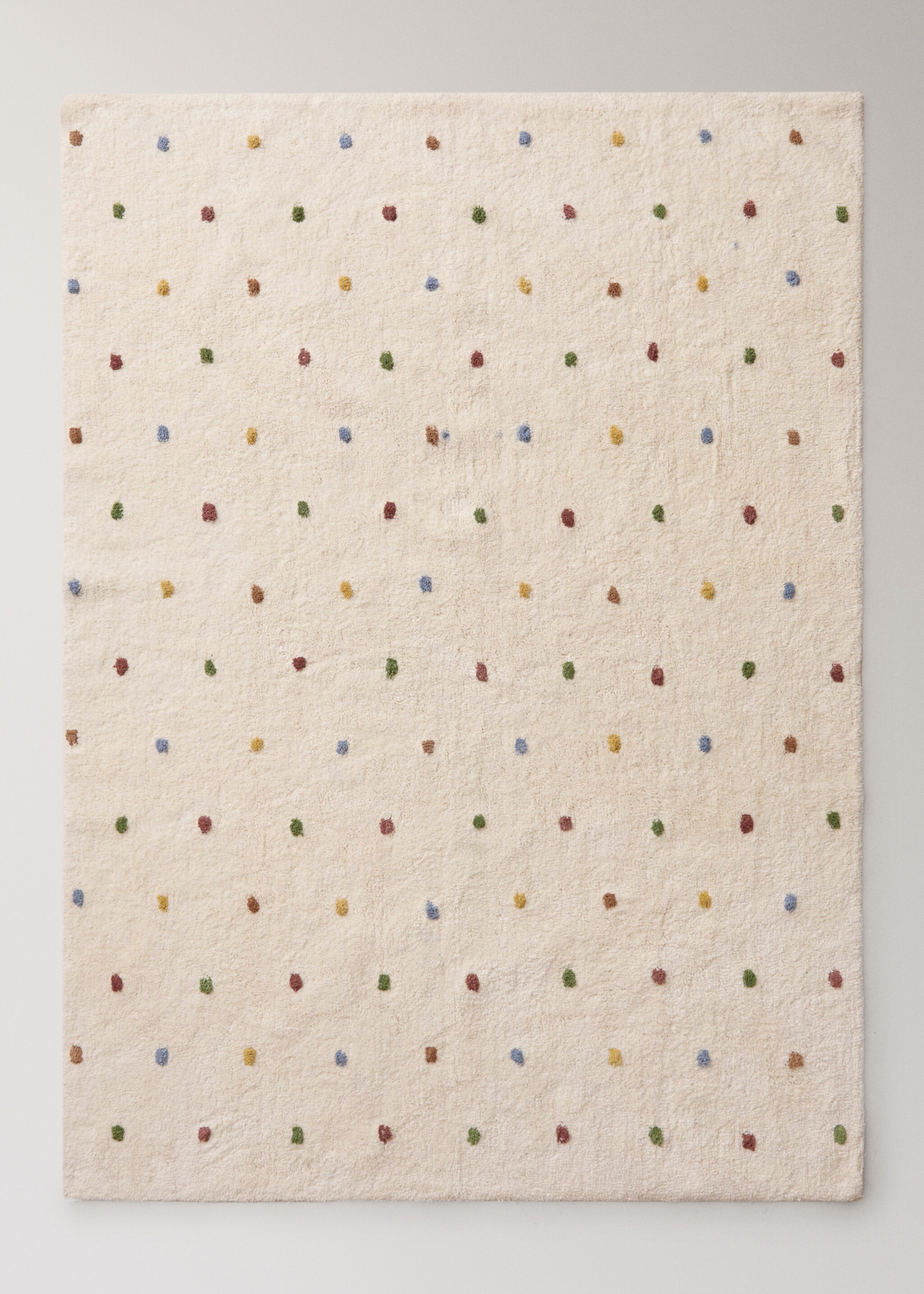 100% cotton rug with dot pattern - Article without model, Off White. Ref: 17071569-00.