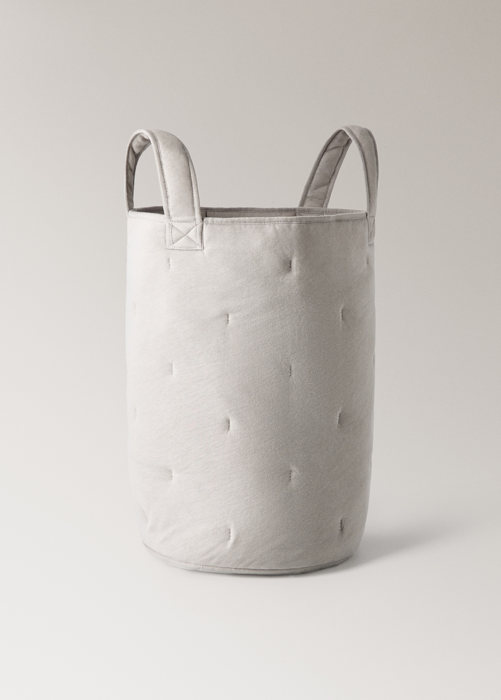 Large quilted cotton basket